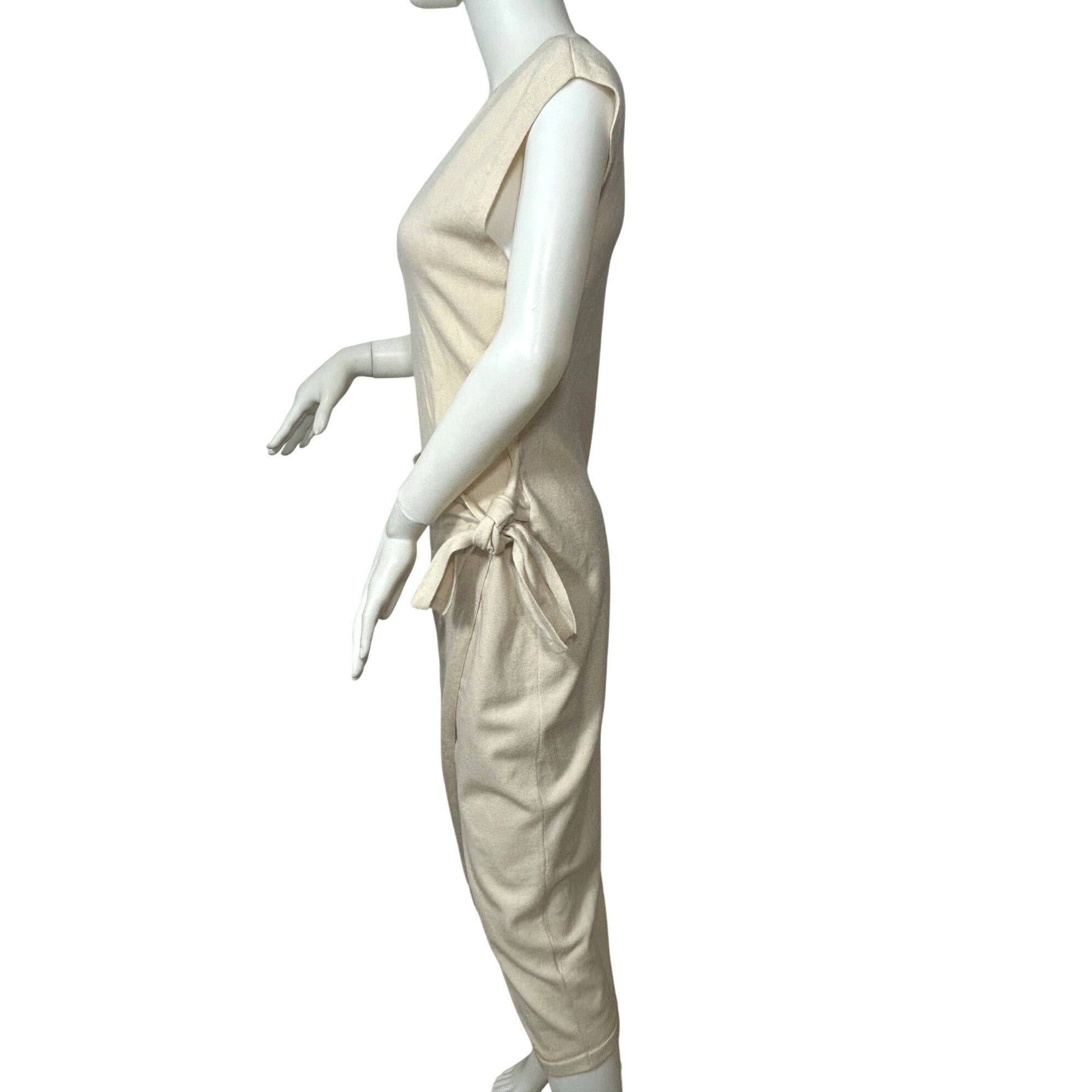 Express Express Wrap Dress M Beige Midi V-Neck Cap Sleeve Pull On St Size M / US 6-8 / IT 42-44 - 4 Thumbnail