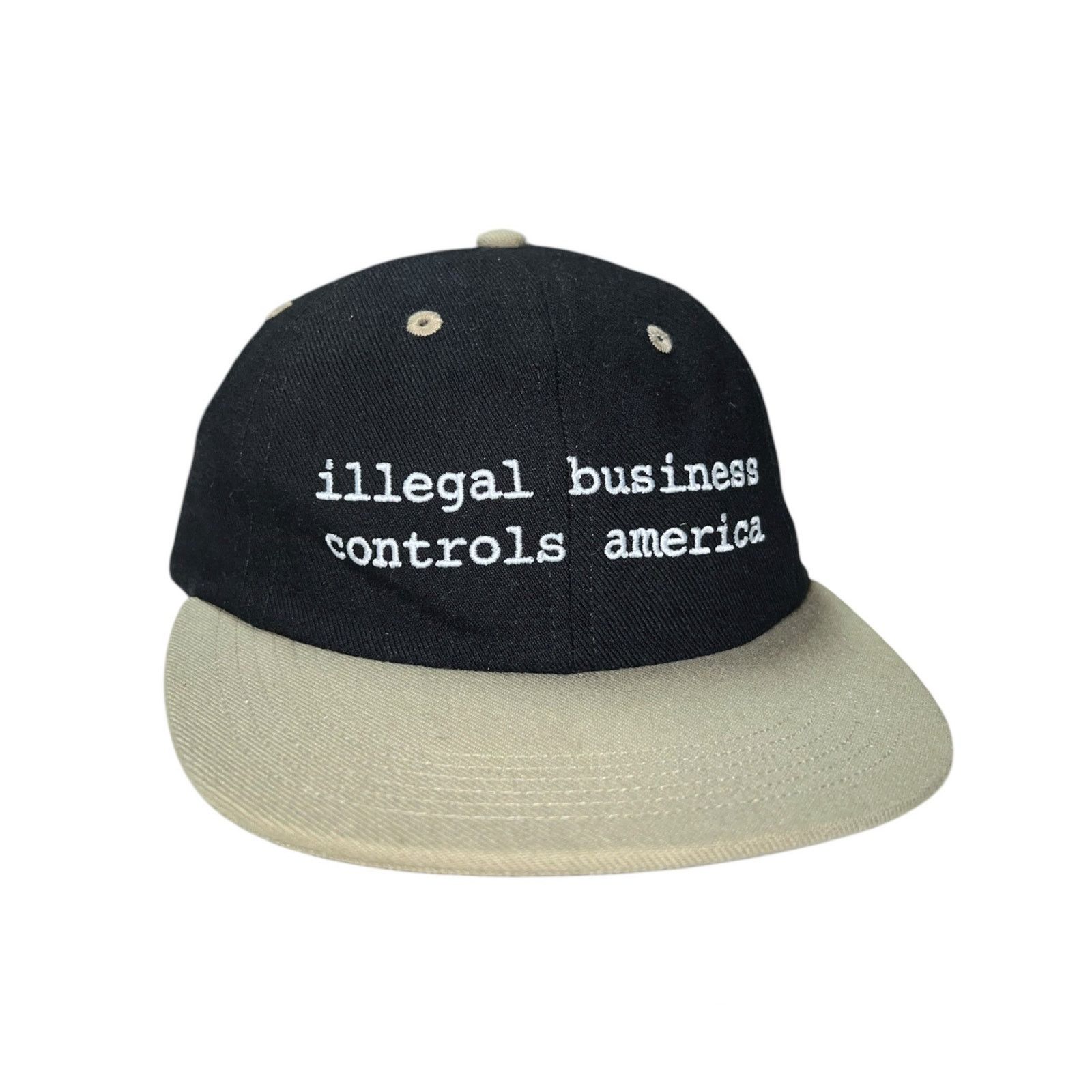 Pre-owned Supreme Fw16 Illegal Business Controls America Hat In Black