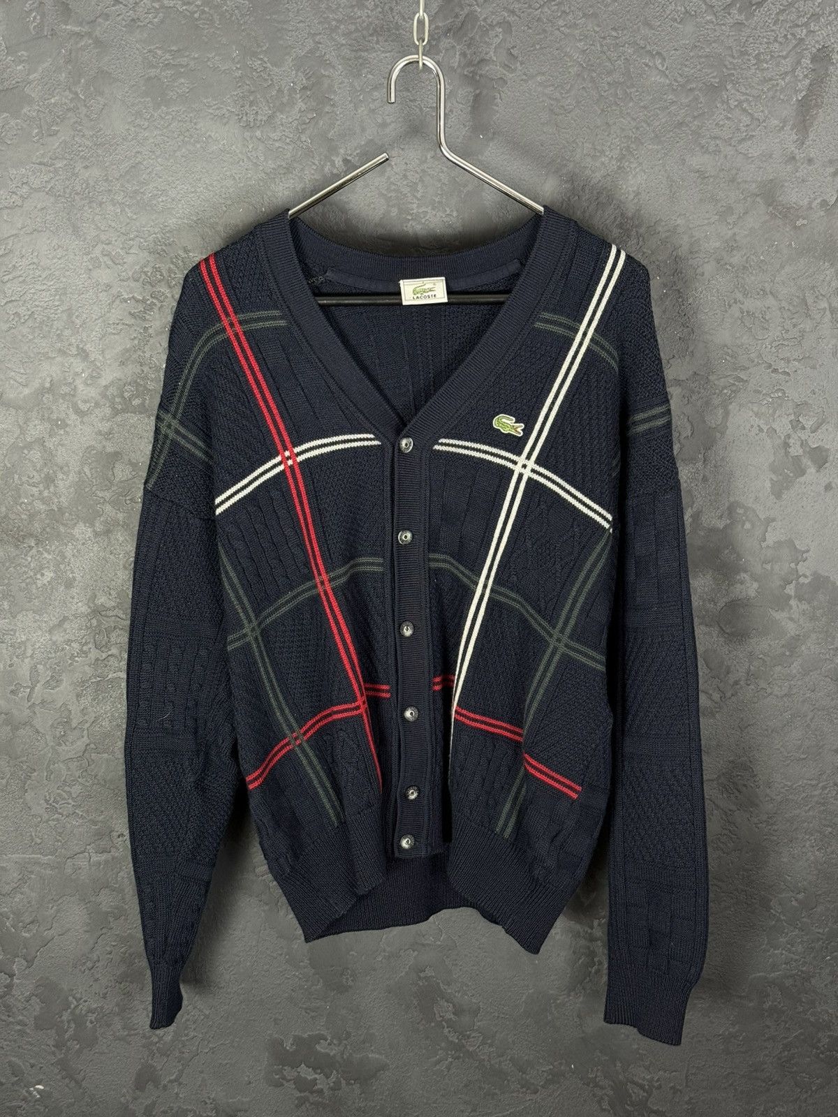 Lacoste Vintage 90s Lacoste Knit Cardigan Sweater Size US M / EU 48-50 / 2 - 2 Thumbnail