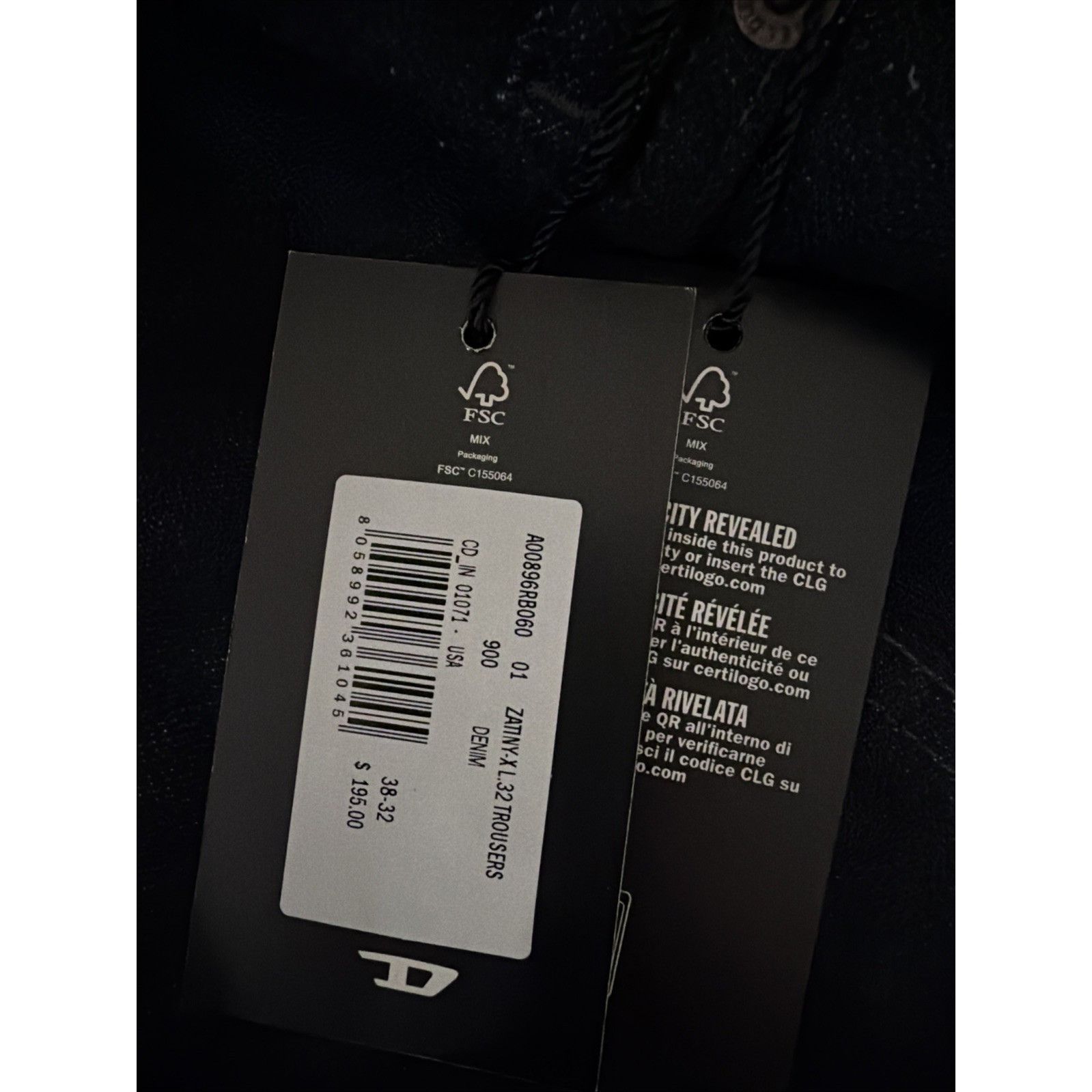 Diesel Diesel Mens Zatiny Bootcut Jeans RB060 Dark Blue Size 38/32 Size US 38 / EU 54 - 7 Thumbnail