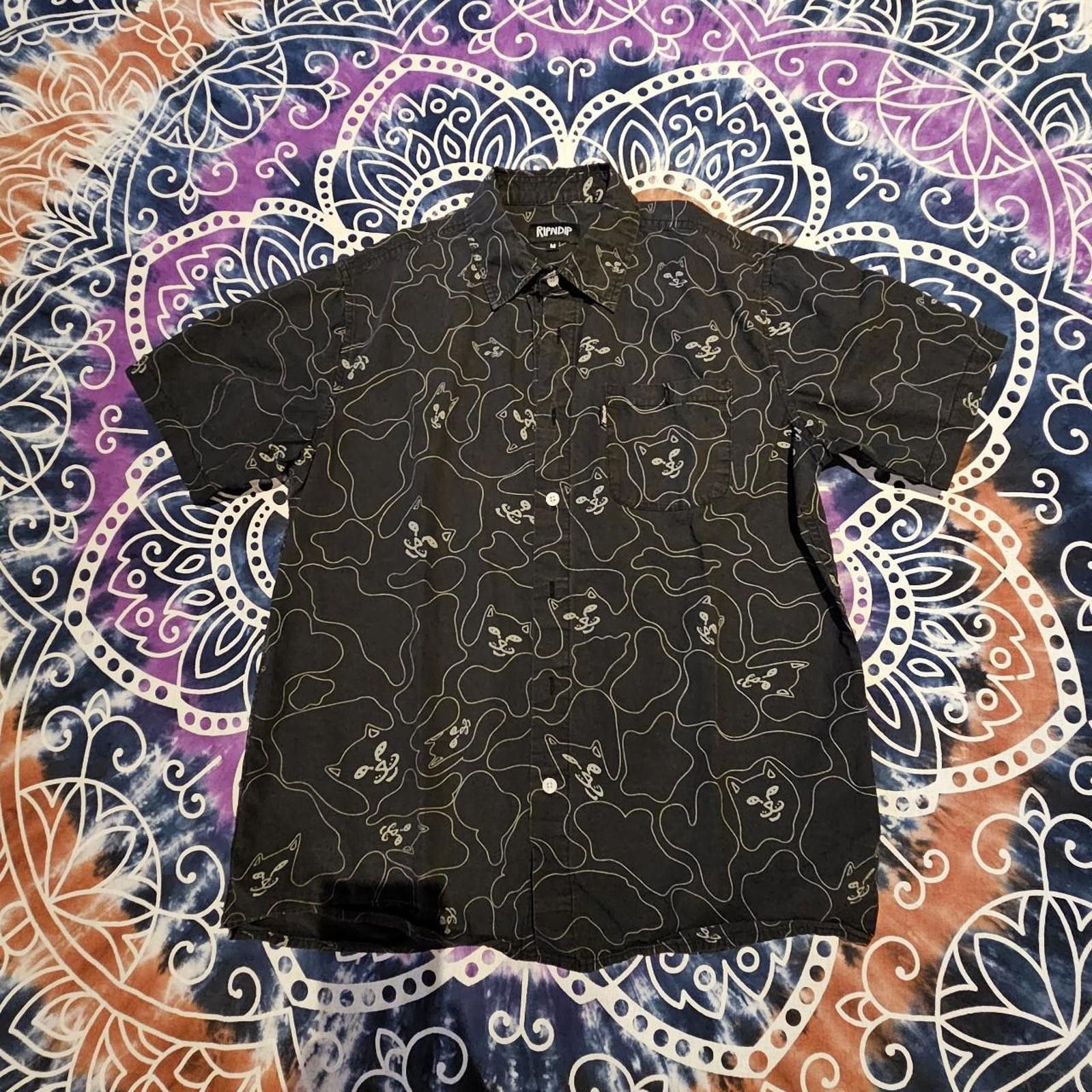 RIPNDIP RIPNDIP Men's Black and White Button Down Shirt Size US M / EU 48-50 / 2 - 1 Thumbnail