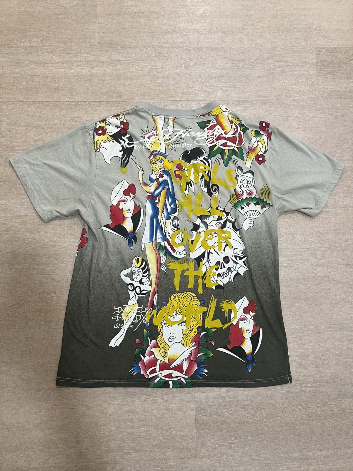 Supreme Rare VTG Ed Hardy AOP Tee Size US L / EU 52-54 / 3 - 2 Thumbnail