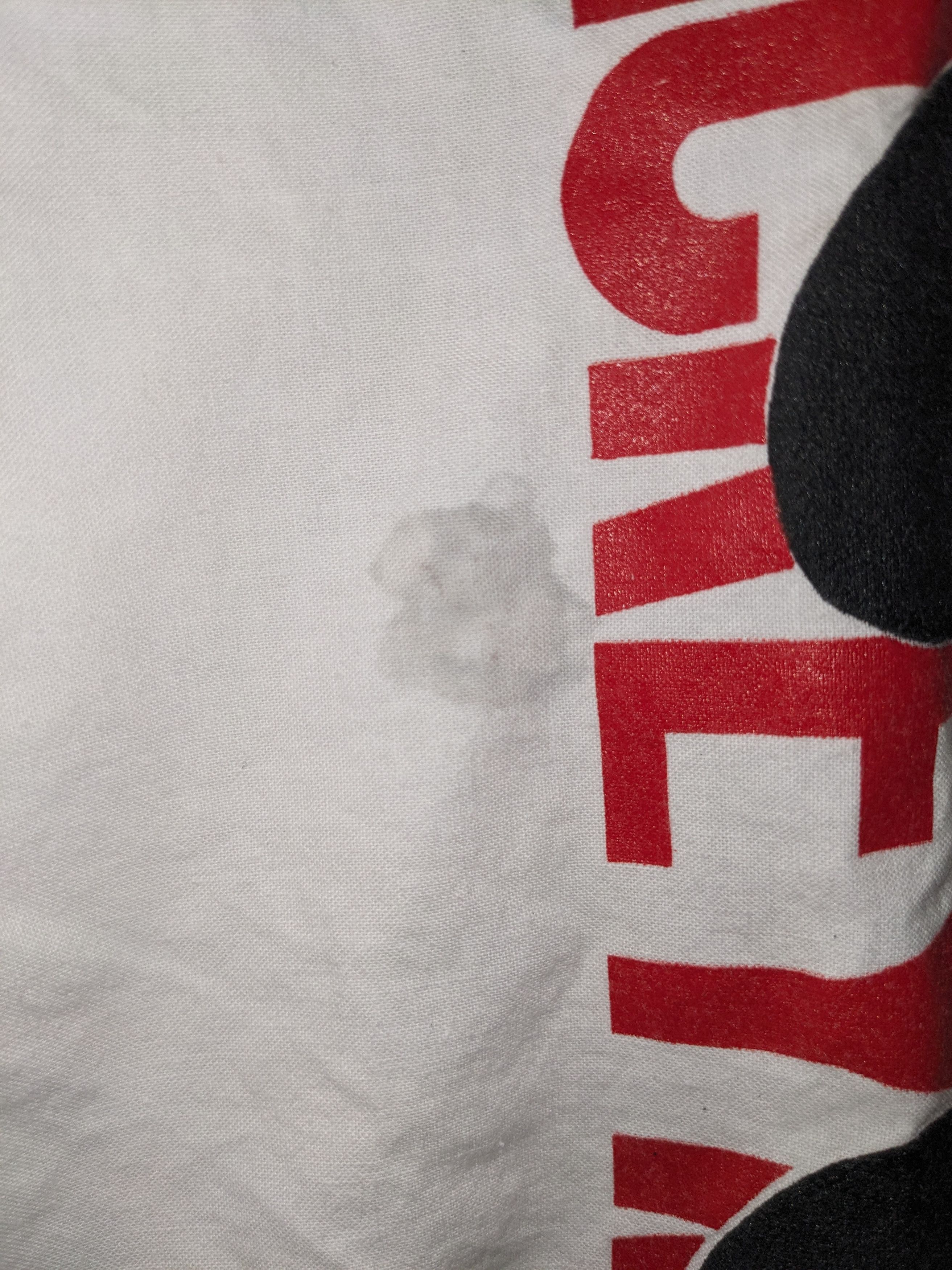 Disney × Mickey Mouse × Vintage Vintage 80s Mickey Mouse Stripe Red White Large T-Shirt Size US L / EU 52-54 / 3 - 7 Thumbnail