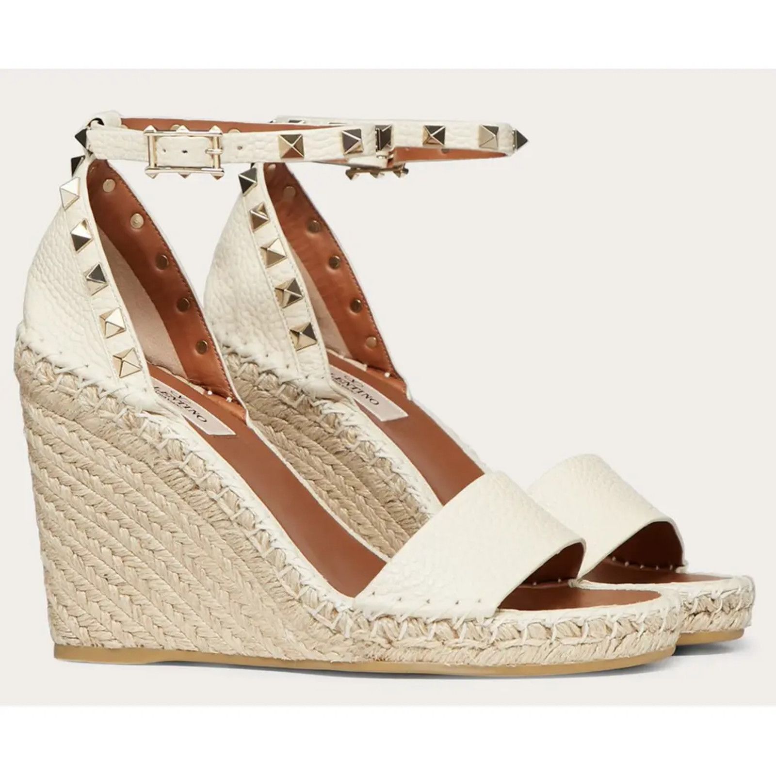 Valentino Rockstud Ankle Strap Platform Wedge Sandal Heel 41 Size US 11 / IT 41 - 3 Thumbnail