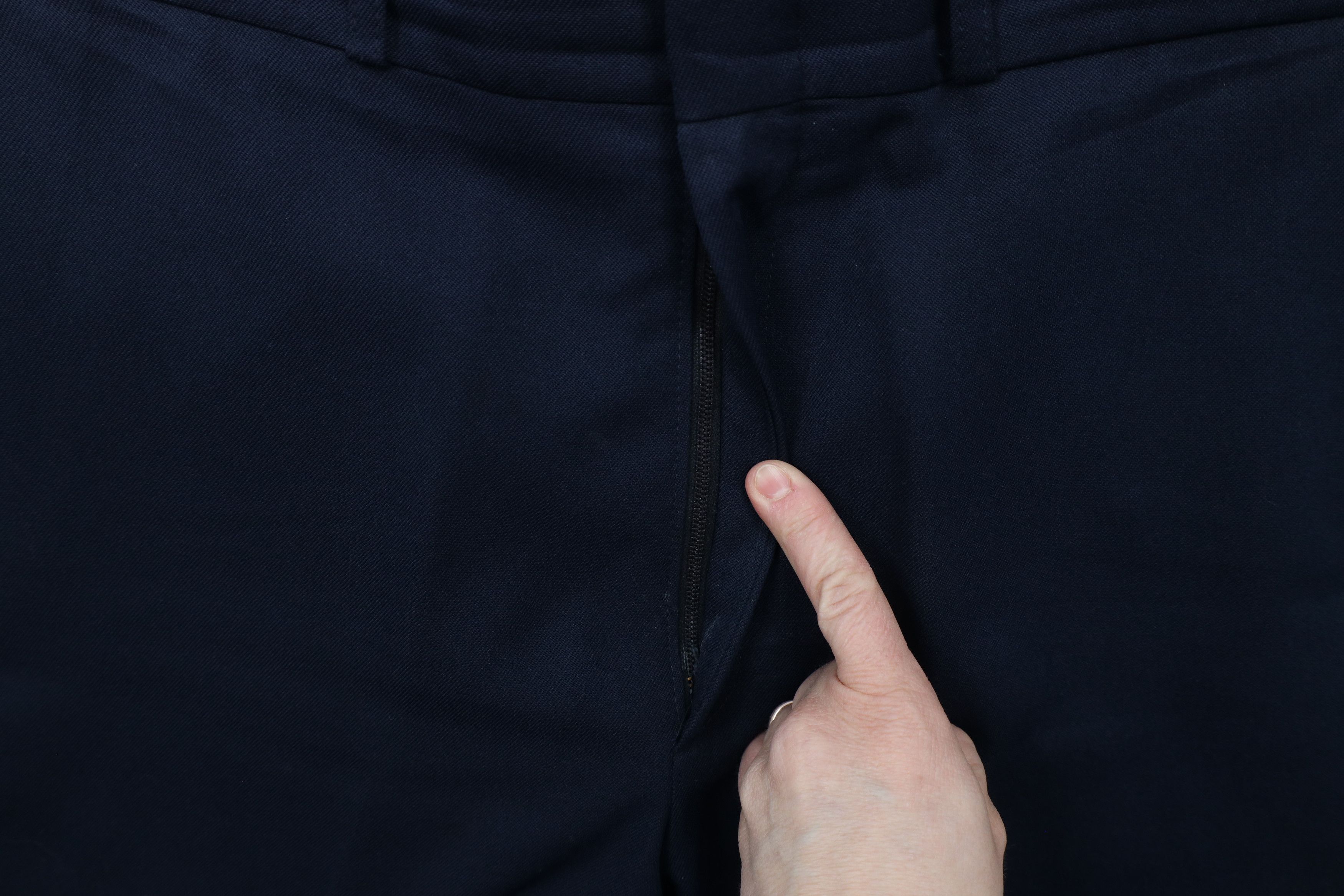 Vintage Vintage 70s Streetwear Flared Wide Leg Chino Pants Navy Blue Size US 34 / EU 50 - 5 Thumbnail