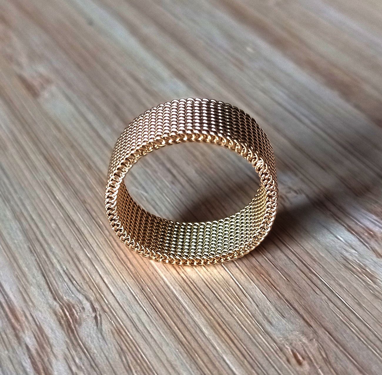 Designer × Vintage Stunning Shine Gold Circle Net SS Simple Ring Unique Size ONE SIZE - 7 Thumbnail