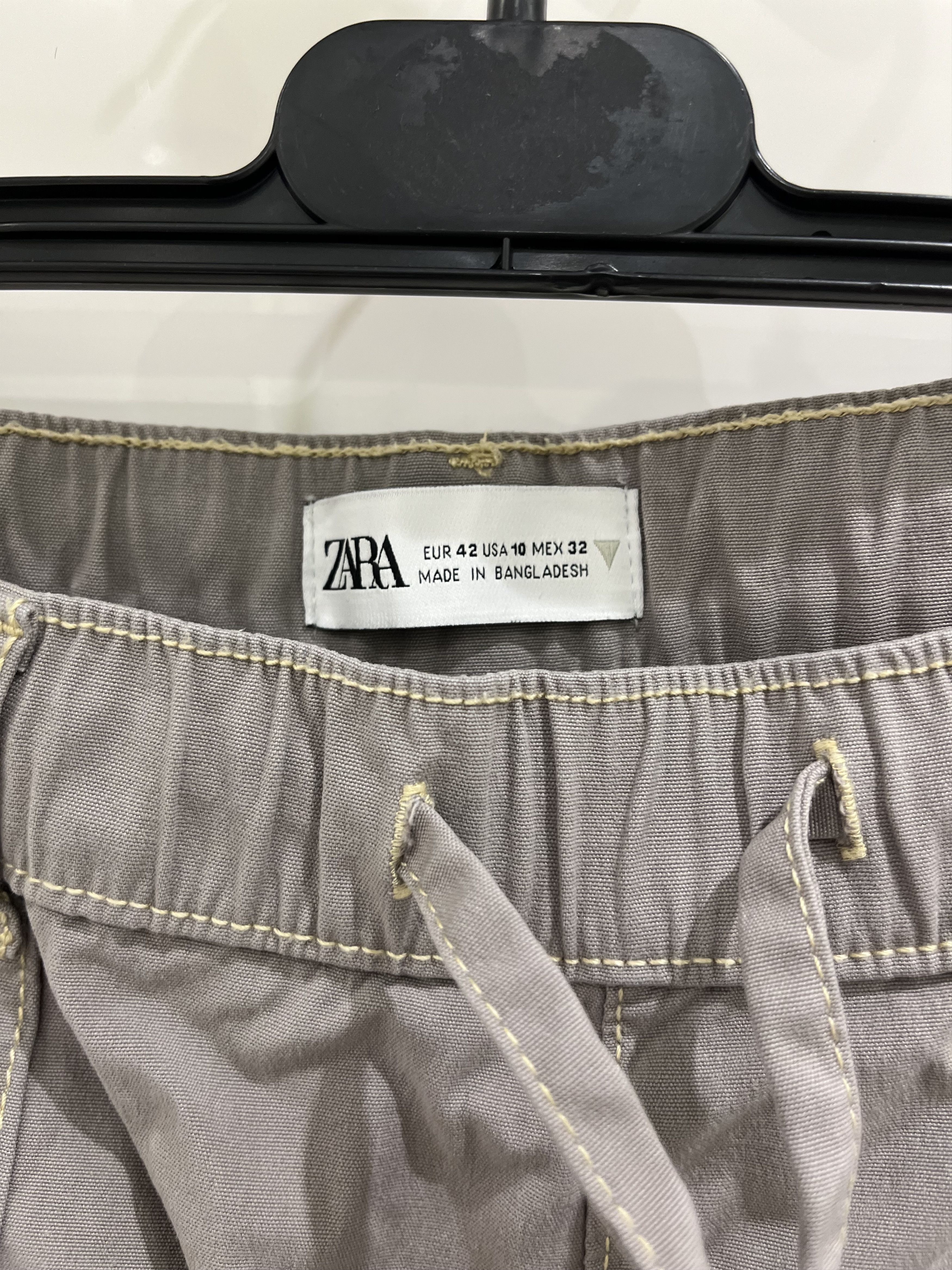 Zara Grey Cargo Pants Size US 26 / EU 42 - 5 Thumbnail