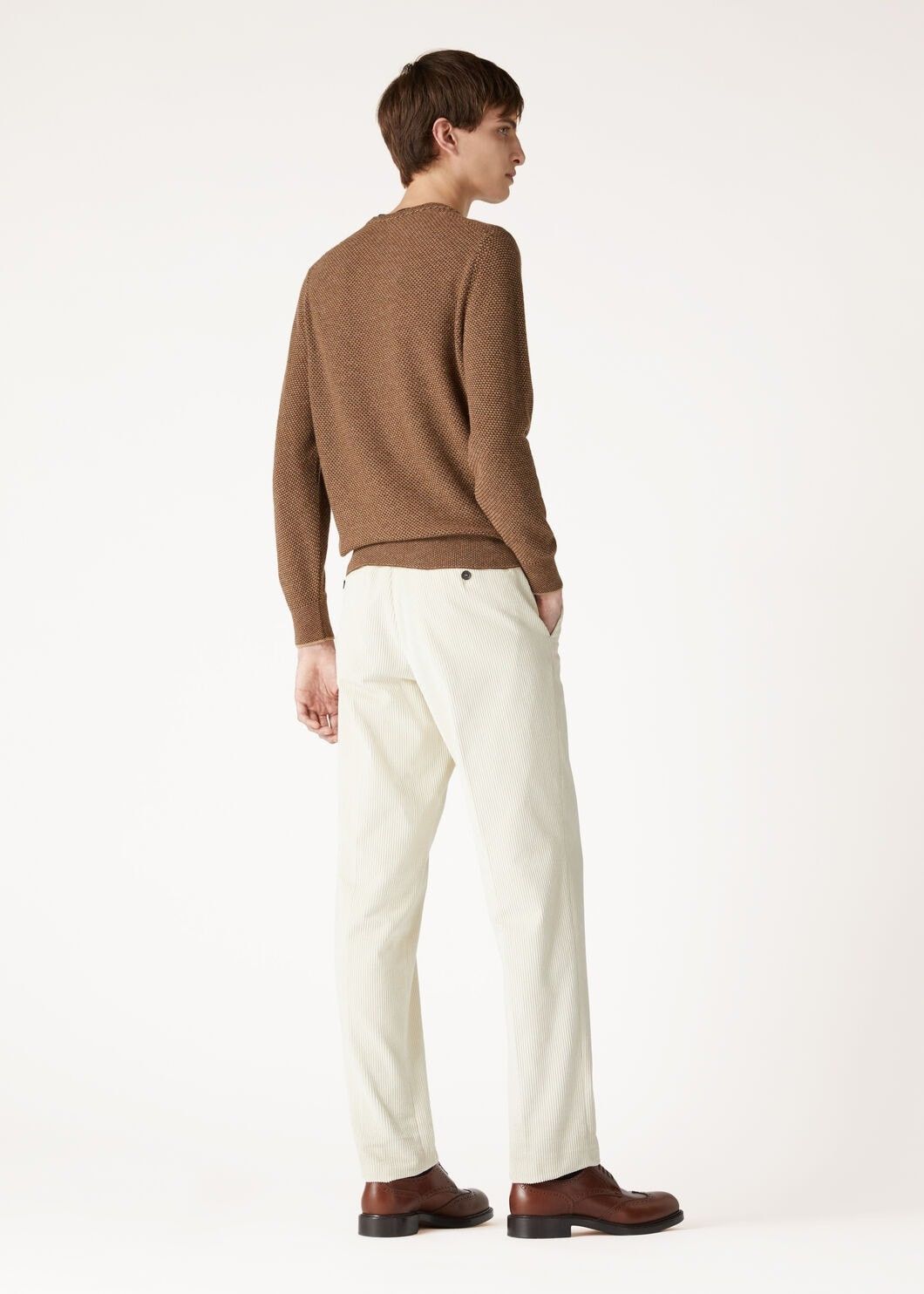 Loro Piana o1w1db10725 FAM7601 City Pull Crewneck Sweater in Brown Size US M / EU 48-50 / 2 - 5 Thumbnail