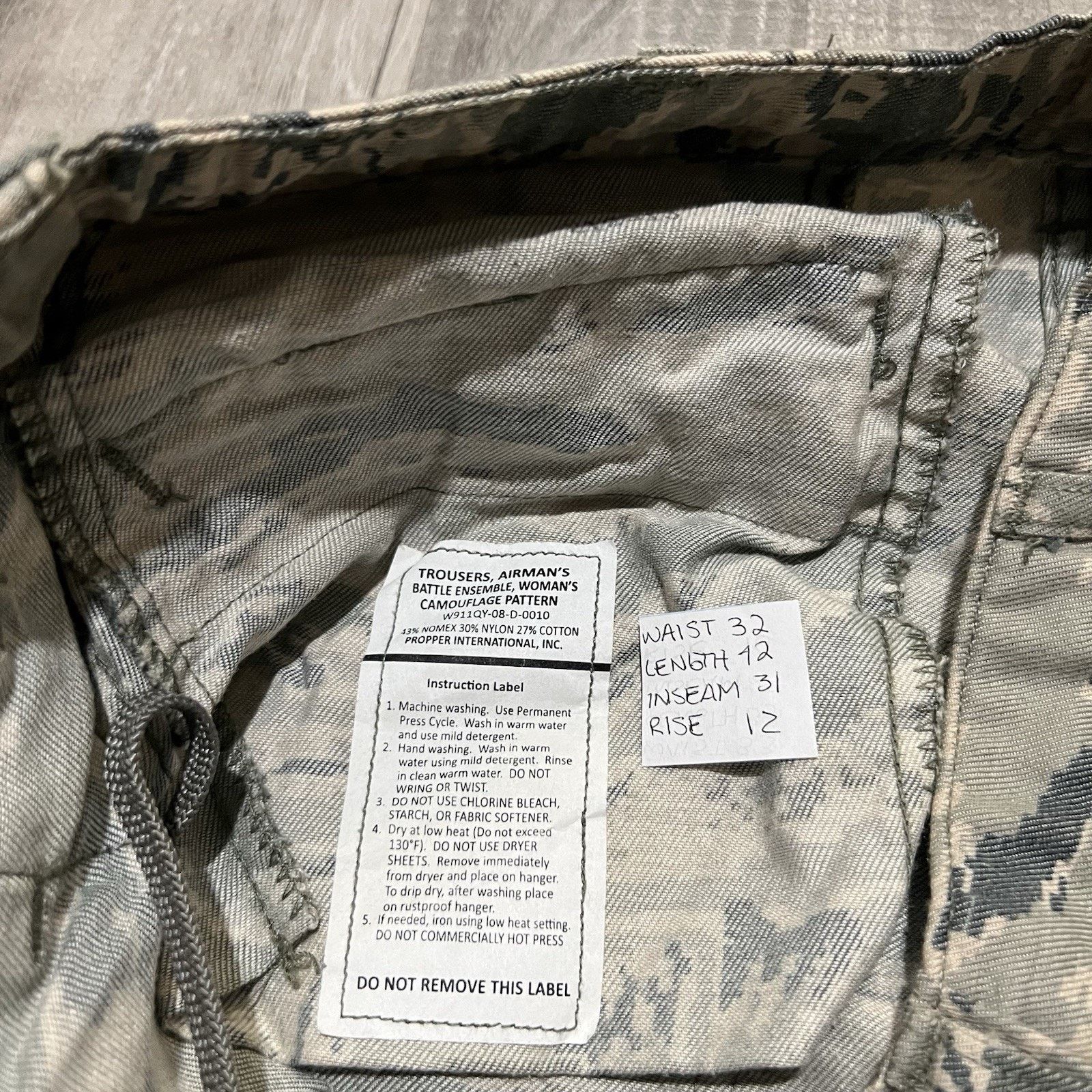 Vintage Womens Camouflage Airmans Battle Pants Y2K Cargo Camo Pants Size 32" / US 10 / IT 46 - 5 Thumbnail