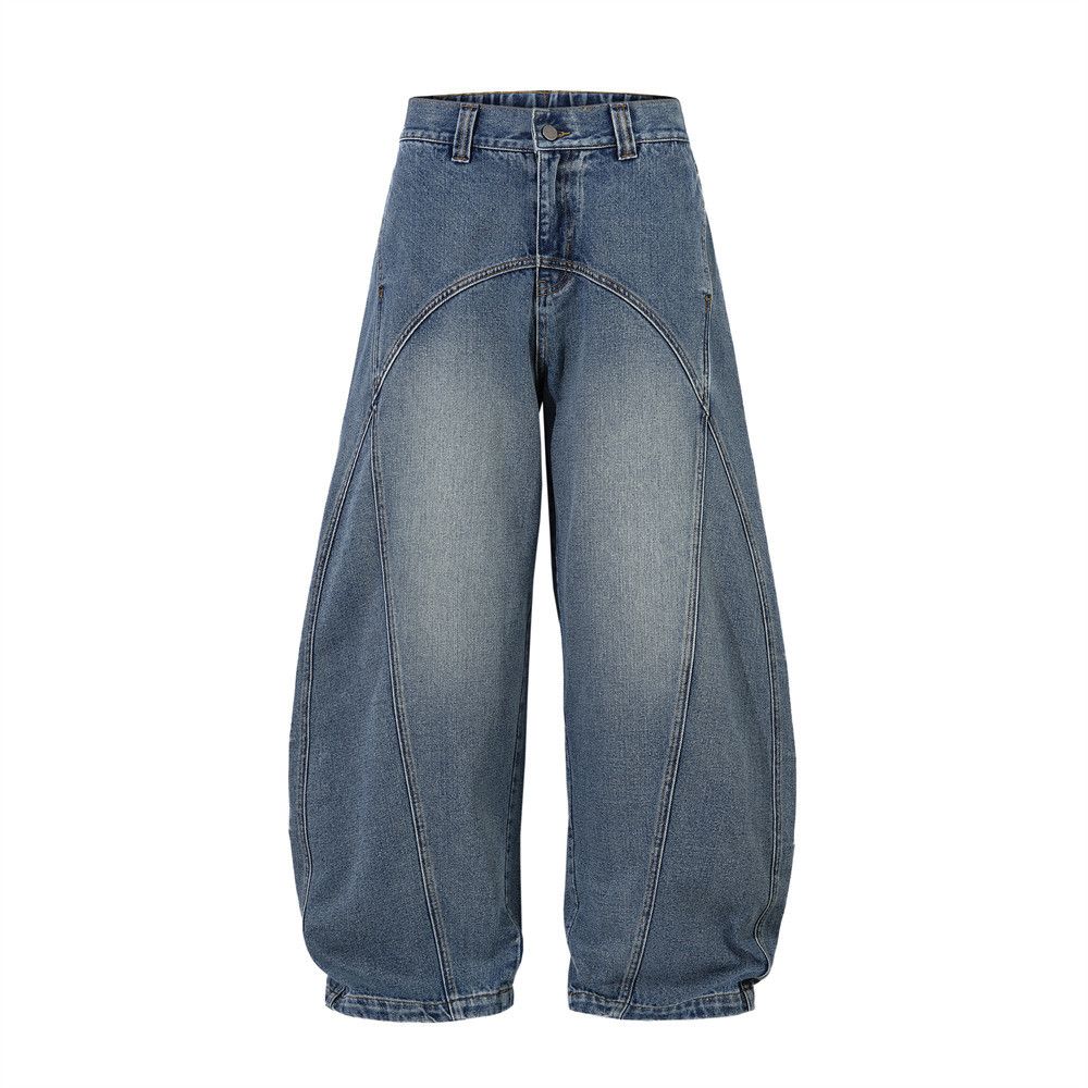 Japanese Brand × Jean Loose trendy wide-leg versatile scimitar jeans Size US 32 / EU 48 - 1 Thumbnail