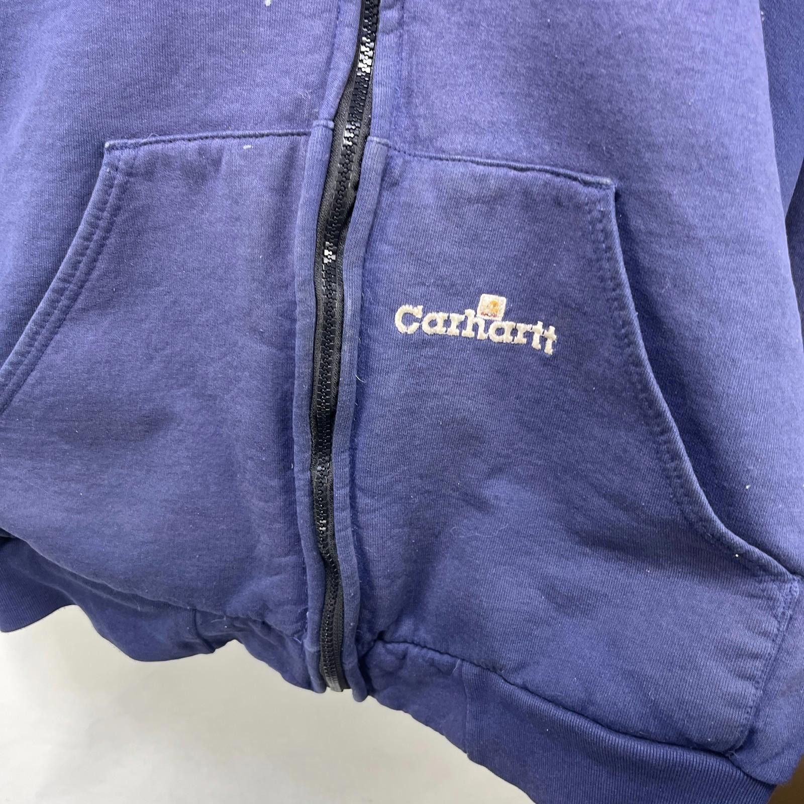 Nike Vintage 90s Carhartt Sun Faded Zip Up Hoodie Large Thermal Size US L / EU 52-54 / 3 - 2 Thumbnail