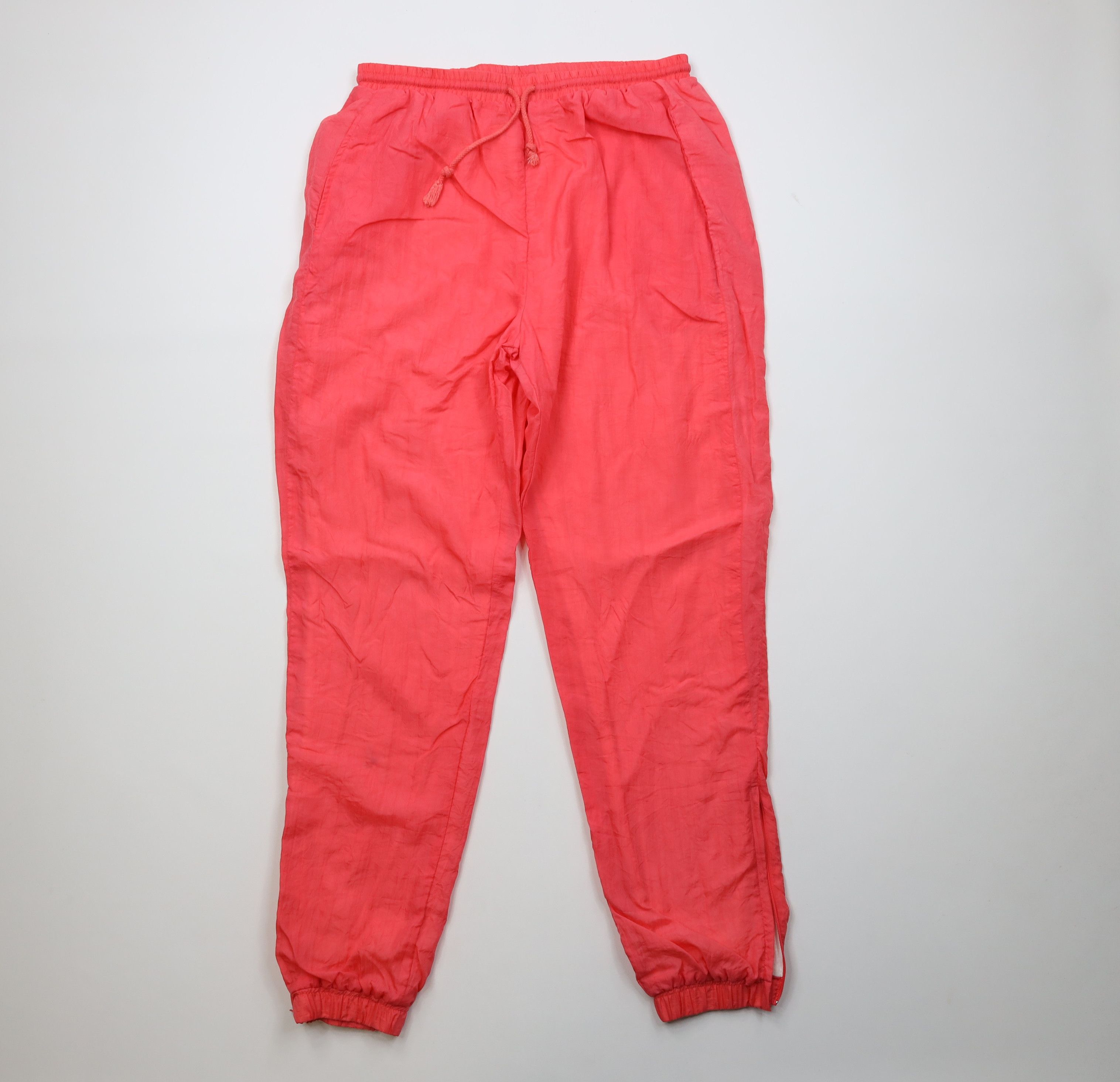 Vintage Vintage 90s Streetwear Lined Windbreaker Joggers Pants Pink Size 32" / US 10 / IT 46 - 1 Thumbnail