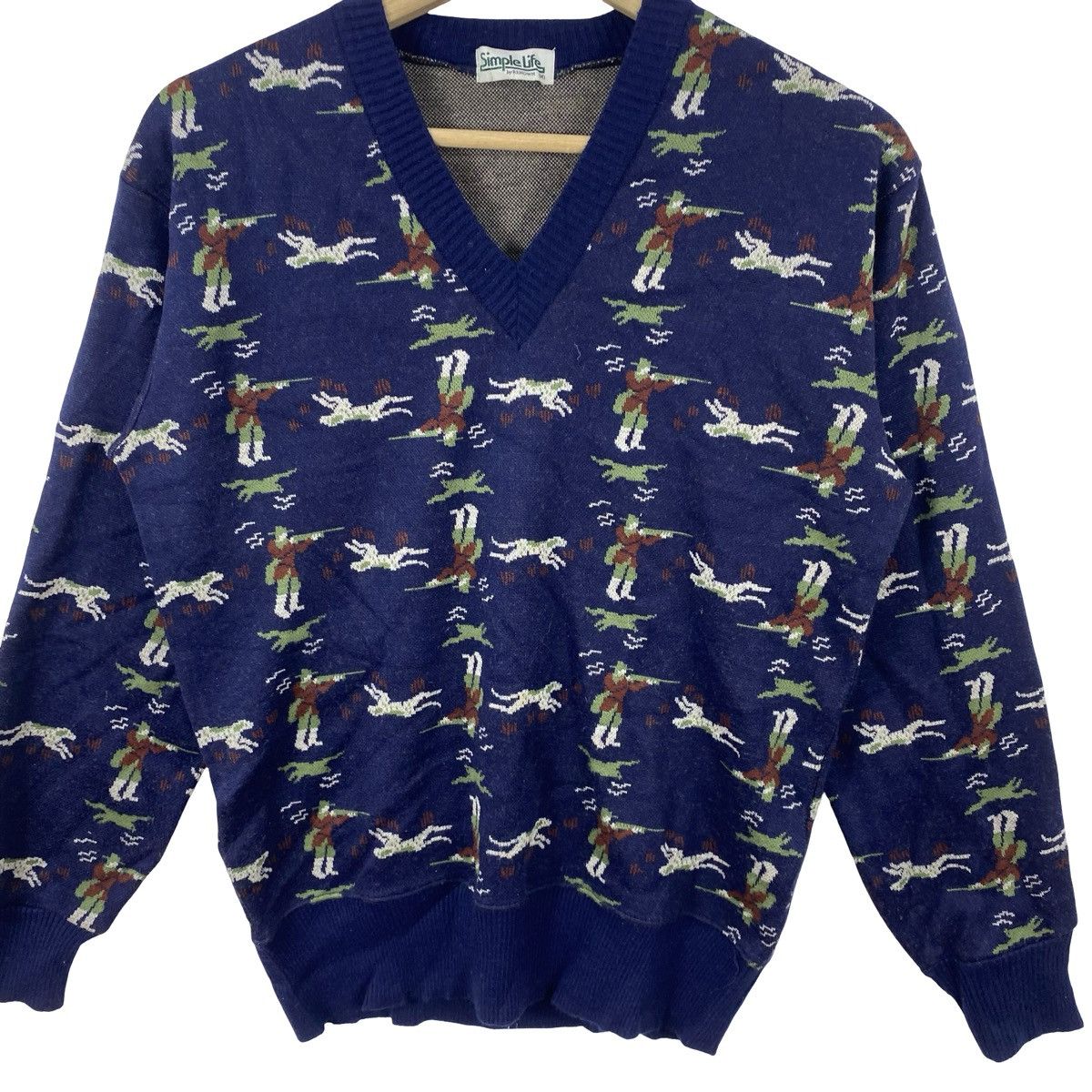 Vintage Vintage SIMPLE LIFE BY RENOWN Knit Sweater V Neck Ski Size M / US 6-8 / IT 42-44 - 5 Thumbnail