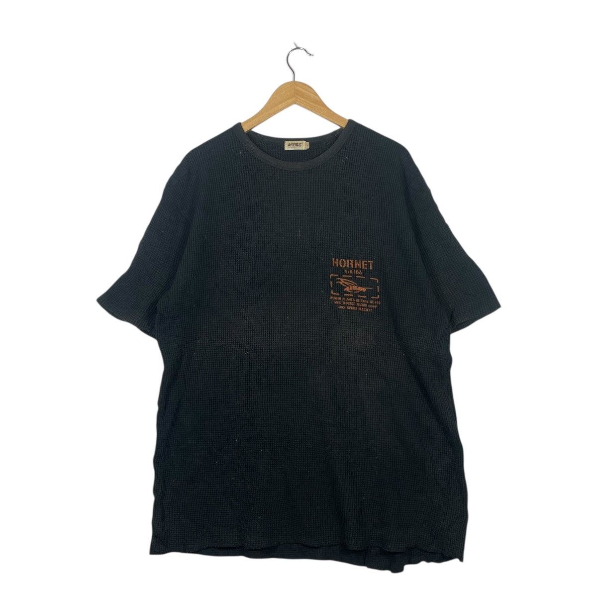 Avirex Vintage Avirex Hornet Waffle Knit T Shirt US Black Military Size US XXL / EU 58 / 5 - 1 Thumbnail