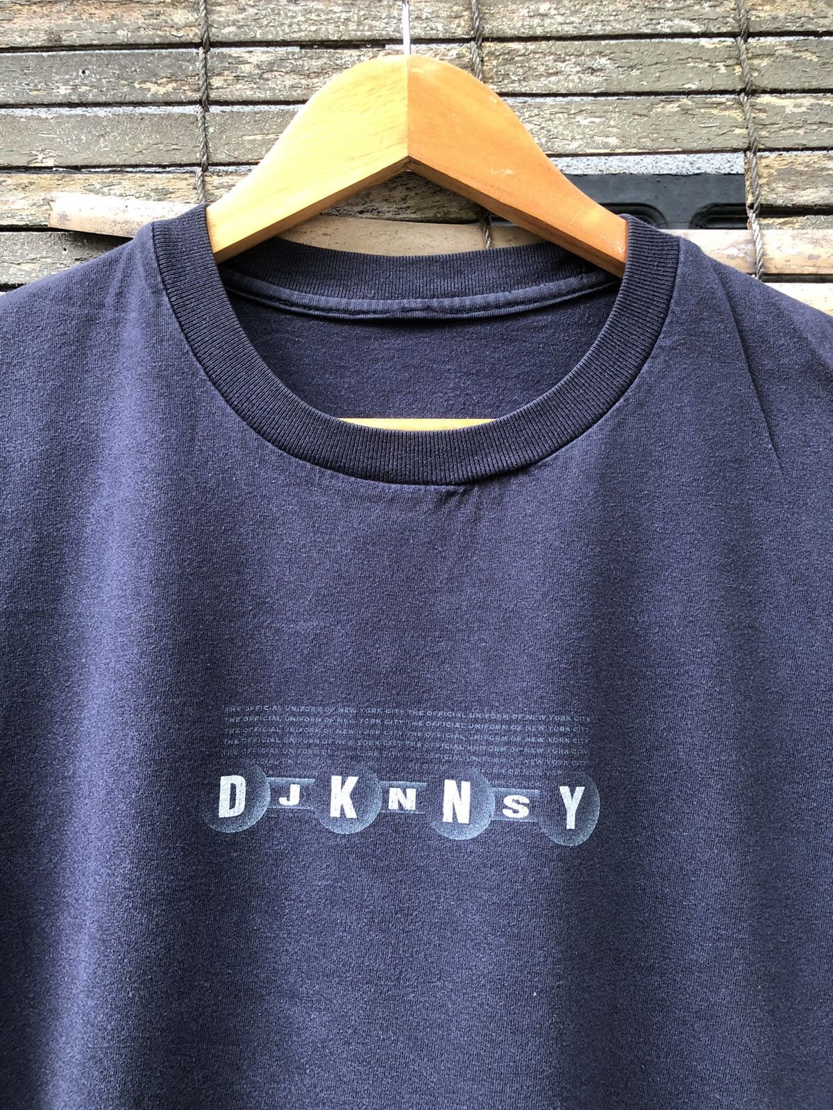 DKNY × Vintage Vintage 90s Sunfaded DKNY JEANS Centre Logo Tee Size US L / EU 52-54 / 3 - 2 Thumbnail