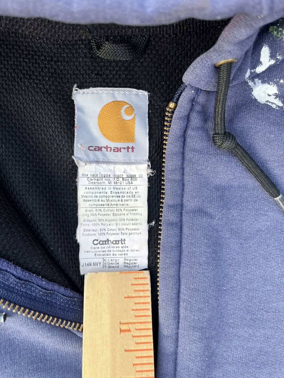 Carhartt Vintage Carhartt Hoodie Sun Fade Distressed Jacket Thermal Size US XL / EU 56 / 4 - 6 Thumbnail