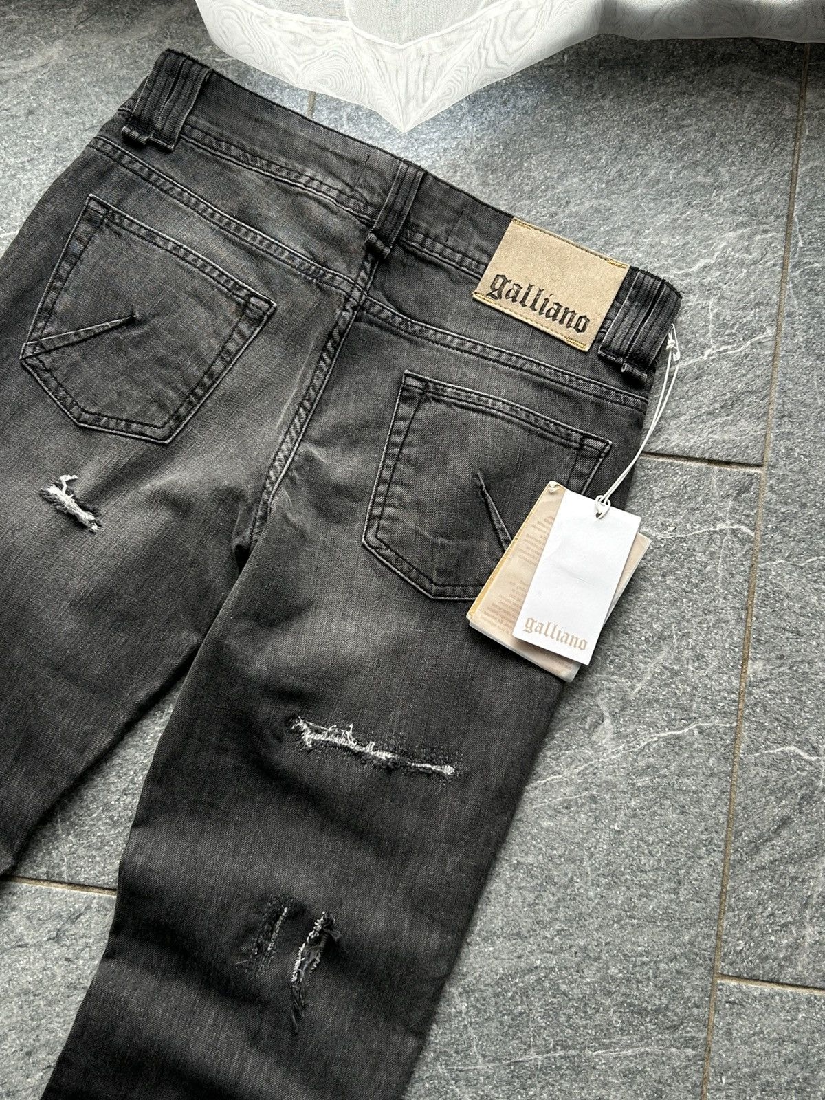 John Galliano Vintage New John Galliano Chic Gray Wash Straight Fit Jeans Size 25" / US 0 / IT 36 - 6 Thumbnail