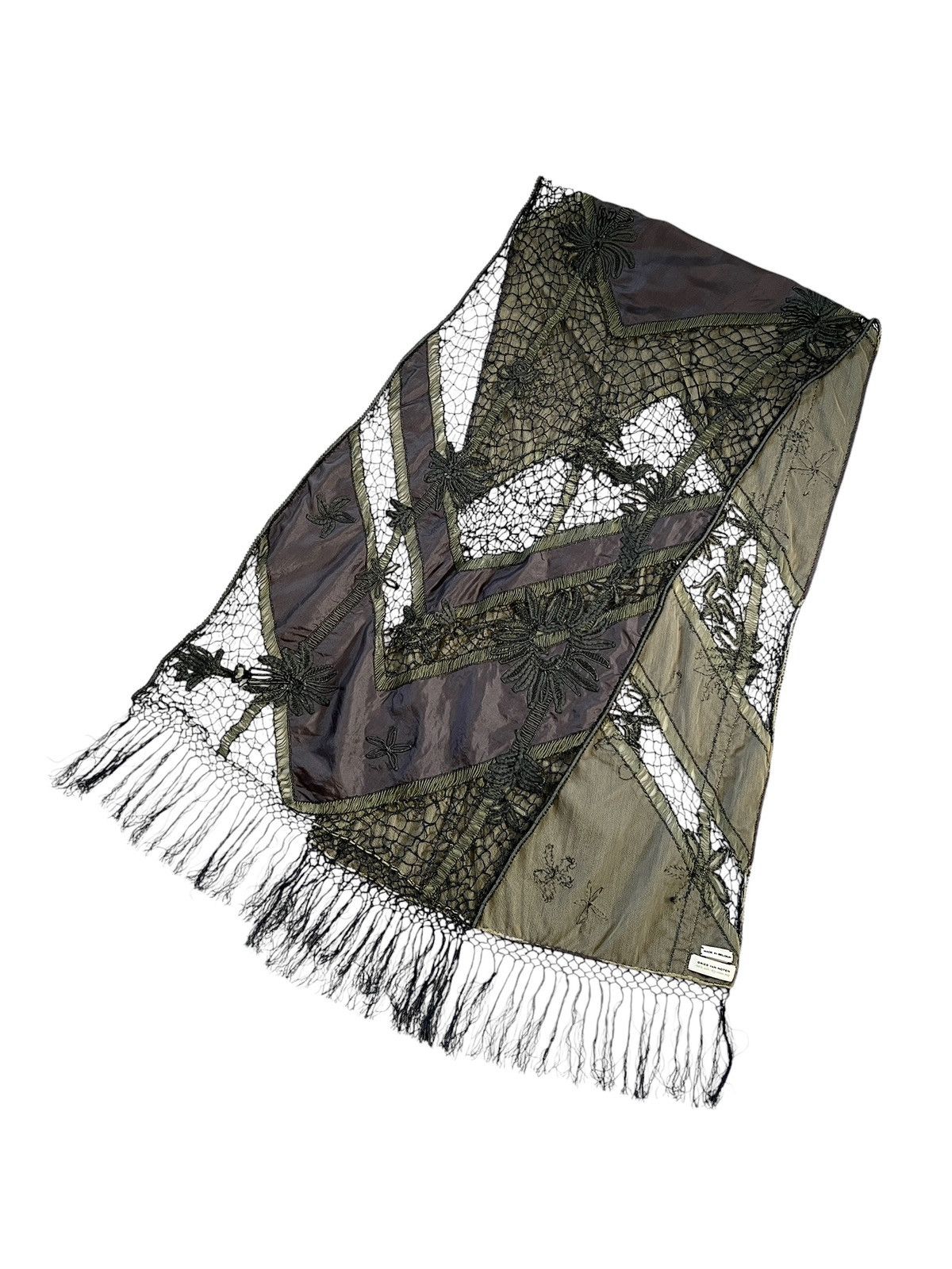 Dries Van Noten Dries Van Noten Handmade Lace Silk Scarf Size ONE SIZE - 4 Thumbnail