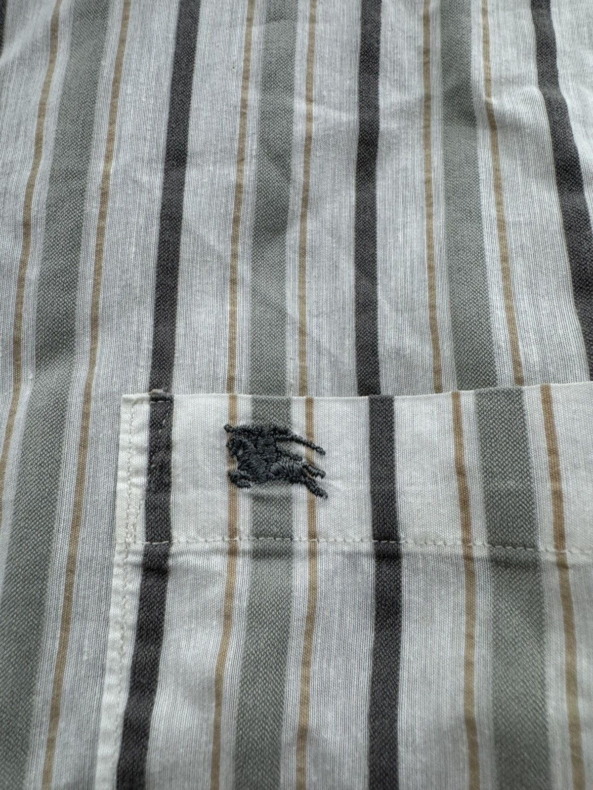 Burberry Burberry Shirt Short Sleeve Nova Check Vintage Linen Size US L / EU 52-54 / 3 - 4 Thumbnail