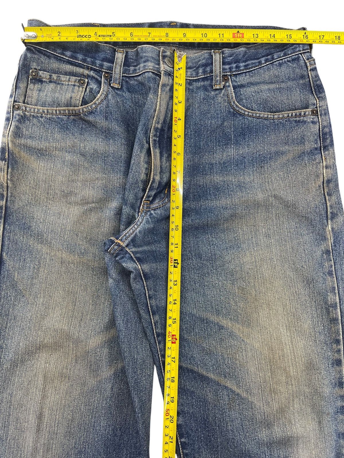 Japanese Brand Japanese Brand Mud Wash Whiskered Style Baggy Jeans Size US 32 / EU 48 - 6 Thumbnail