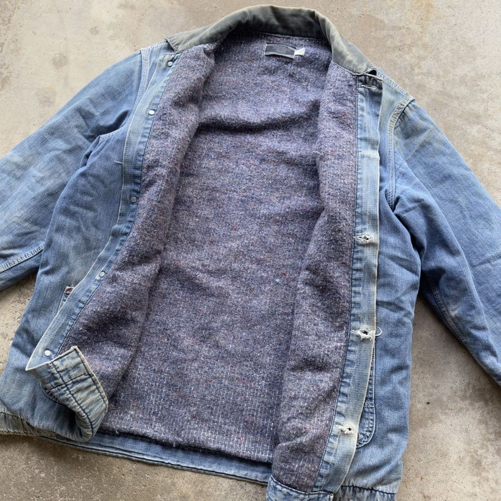 Vintage Thrashed Faded Distressed Sears Chore Coat ERD Grunge RRL Size US XL / EU 56 / 4 - 6 Thumbnail