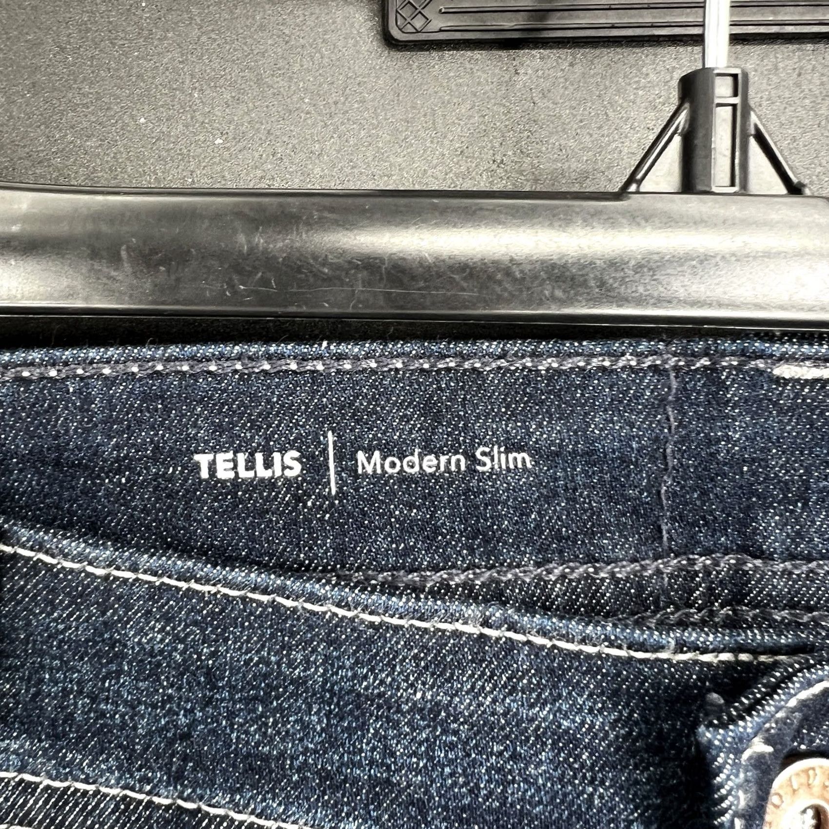 Vintage AG Tellis Jeans Slim Mens 33x30 Blue Denim 5-Pocket Stretch Modern City USA Regular Three Size US 33 - 4 Thumbnail