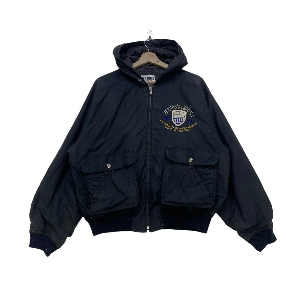 Japanese Brand × PERSON'S × Vintage Vintage Persons Bomber Hoody Jacket Size US M / EU 48-50 / 2 - 2 Thumbnail