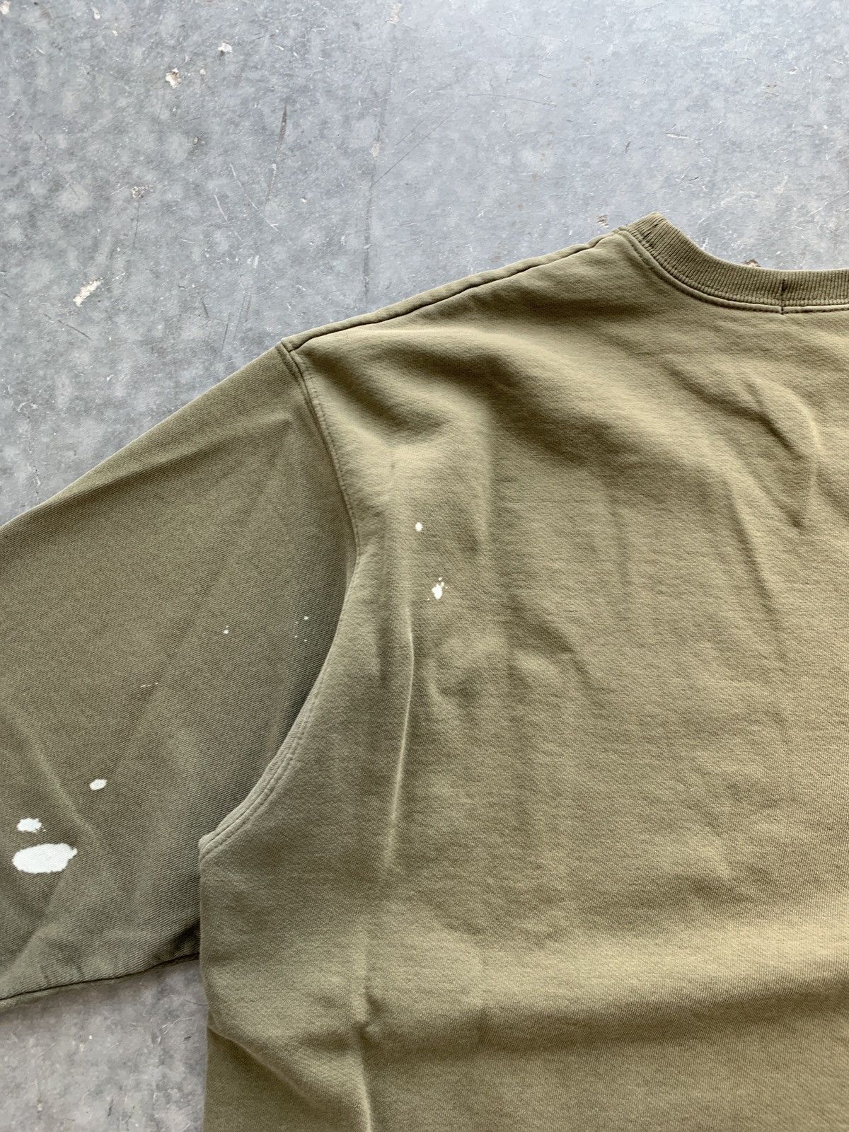 Lands' End × Vintage Crazy Vintage 90s Faded Olive Painter Sweatshirt Boxy Fit Size US XL / EU 56 / 4 - 10 Thumbnail