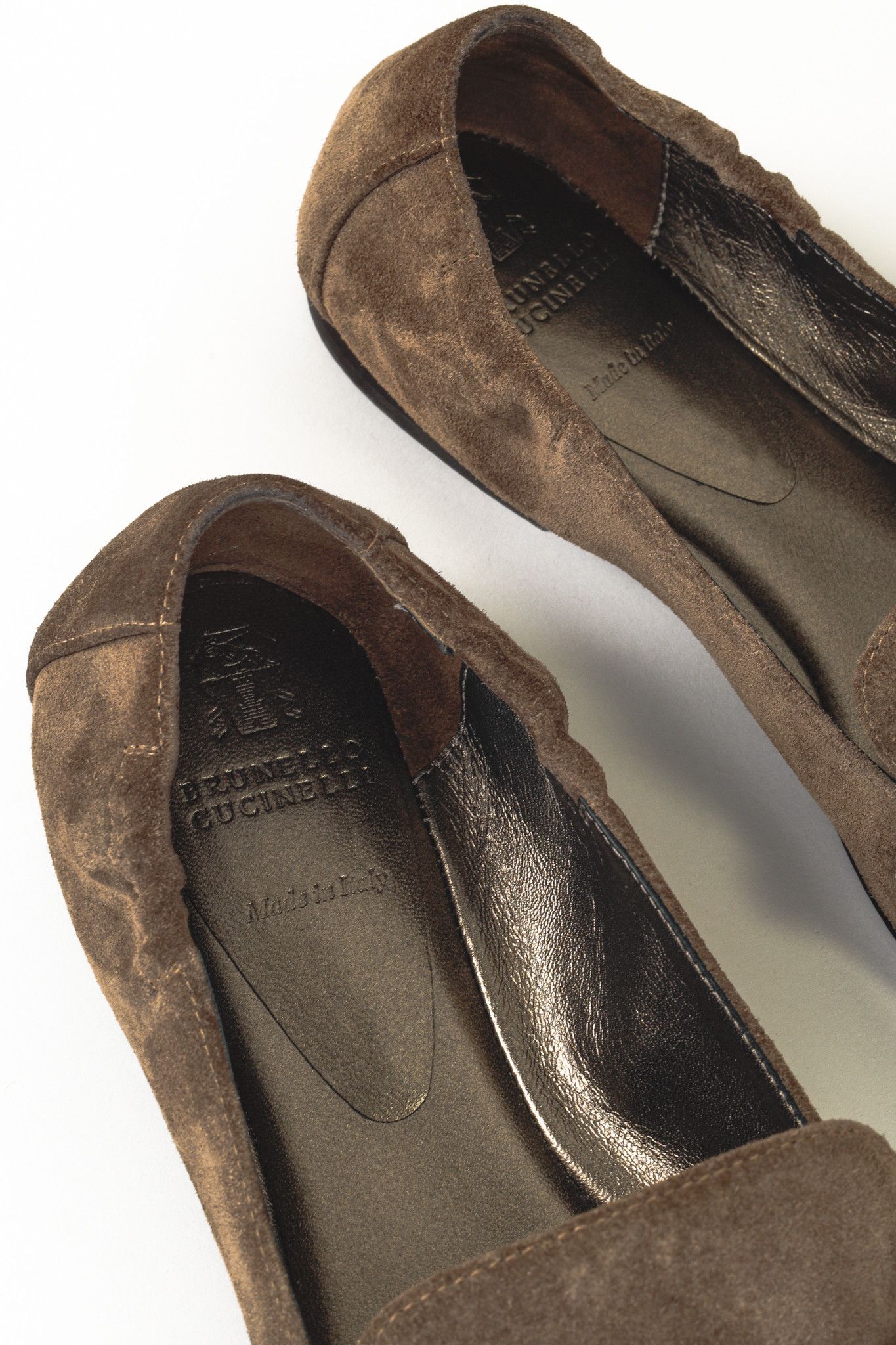 Brunello Cucinelli Brunello Cucinelli Monili Strap Brown Suede Pointed Loafers Size US 8.5 / IT 38.5 - 9 Thumbnail