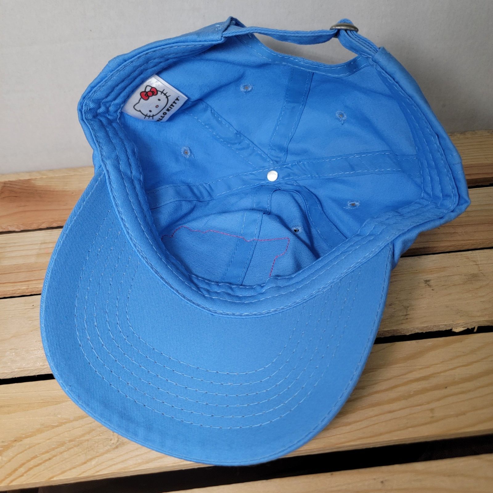 Other Hello Kitty Adjustable Blue Adult Ballcap Pink "H" Size ONE SIZE - 6 Thumbnail