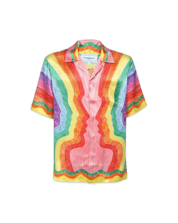 Casablanca o1mle0326 Cuban Collar Short Sleeve Shirt in Multicolor Size US XS / EU 42 / 0 - 1 Preview