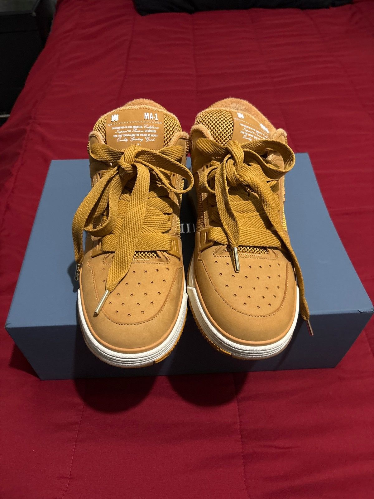 Amiri Amiri NUBUCK MA-1 “Wheat” Size US 12 / EU 45 - 1 Thumbnail