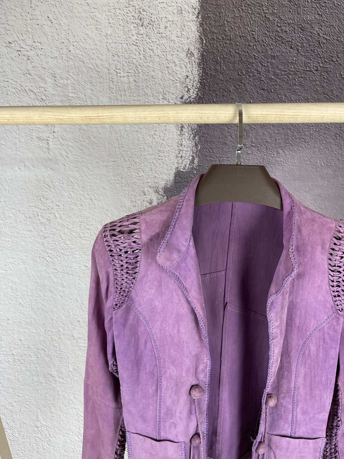 Gimo's Gimo’s leather suede purple jacket size 44 M Size M / US 6-8 / IT 42-44 - 2 Thumbnail