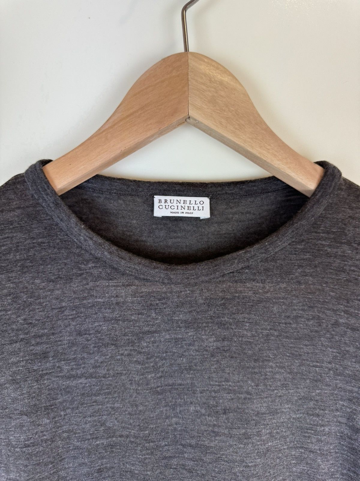 Brunello Cucinelli Brunello Cucinelli wool silk long sleeve top sweater brown S Size S / US 4 / IT 40 - 4 Thumbnail