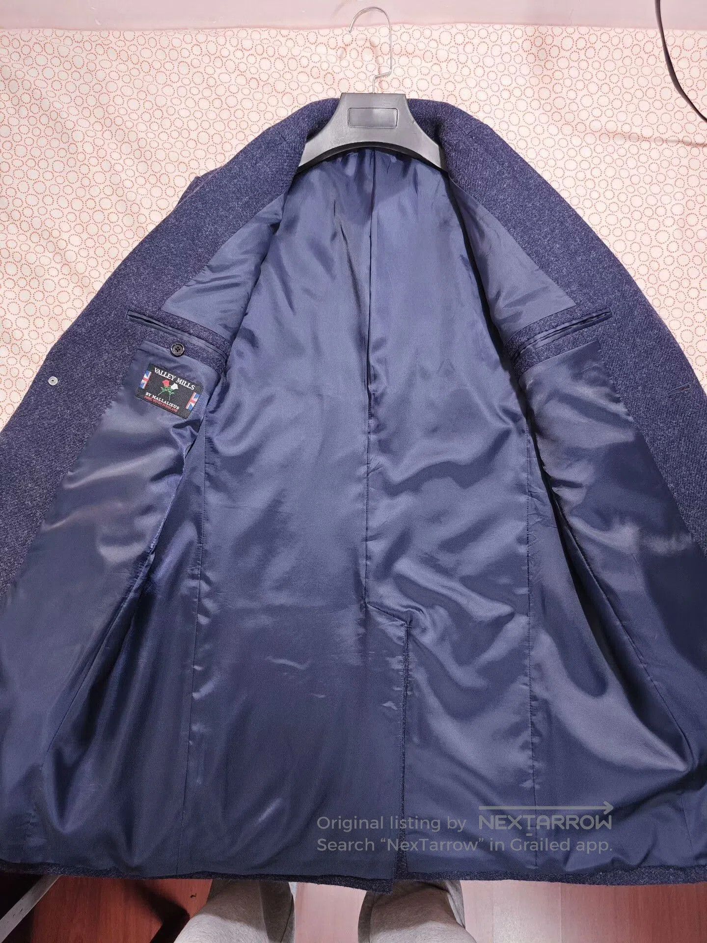 Japanese Brand Mallalieus Blue Wool Casual Coat. Size US M / EU 48-50 / 2 - 7 Thumbnail