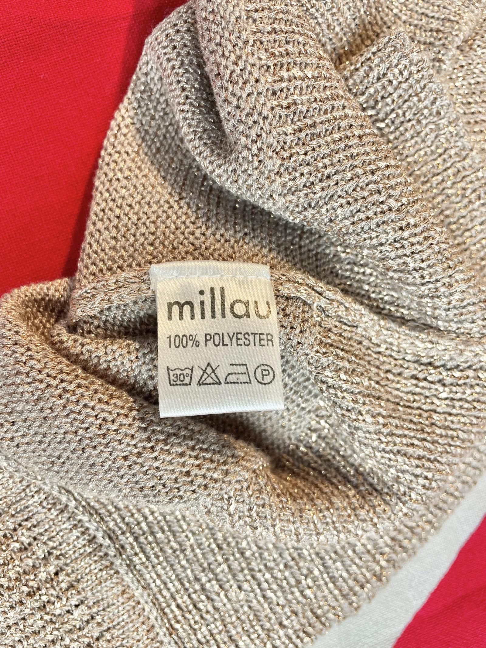 Designer Millau open back metallic sweater womens size (S) Rosegold Size S / US 4 / IT 40 - 4 Thumbnail