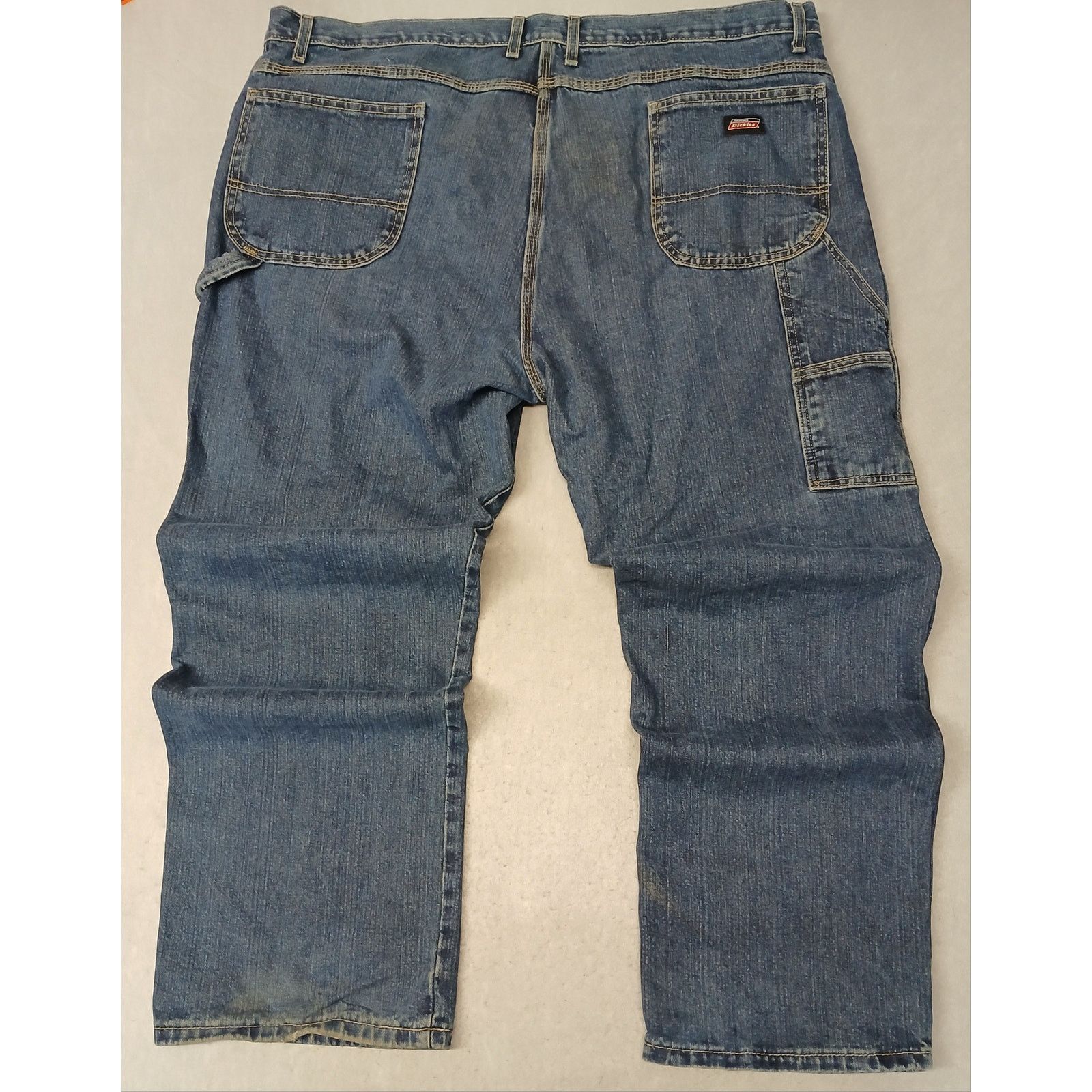 Dickies Dickie's (44x32) Men's Relaxed Carpenter Blue Denim Jeans Size US 44 / EU 60 - 8 Thumbnail
