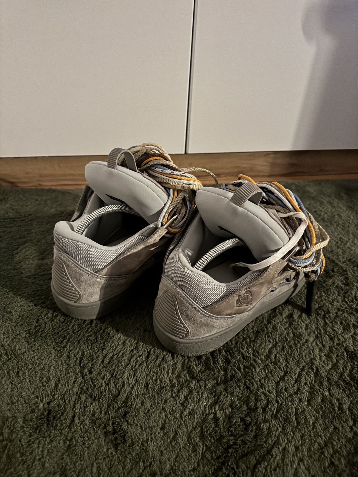 Lanvin Lanvin Curb Sneakers Beige Multi Lace 💧🌊 Size US 11 / EU 44 - 8 Thumbnail