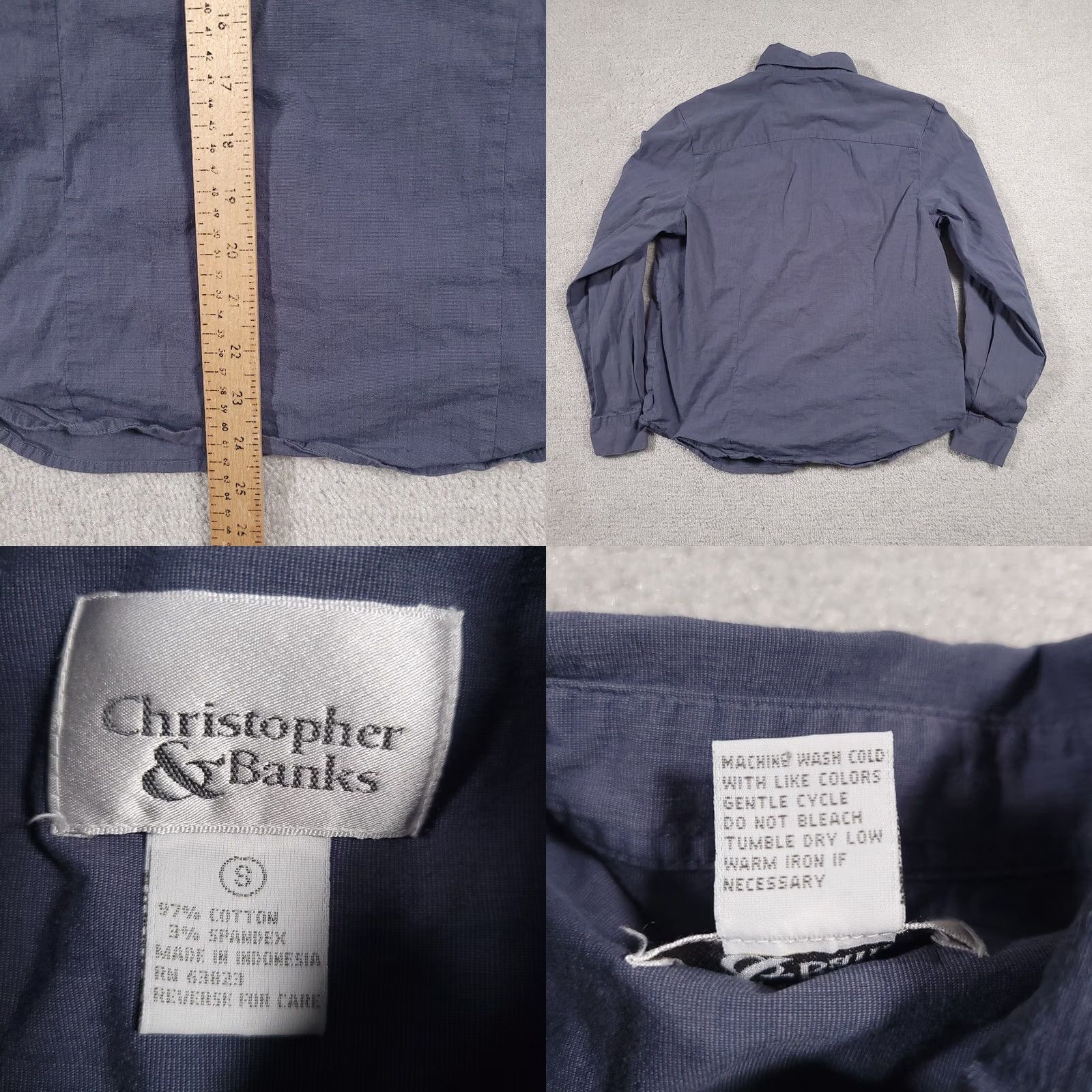 Vintage VINTAGE CJ Banks Shirt Women's Small Blue Button Up Chambray Long Sleeve Size S / US 4 / IT 40 - 8 Thumbnail