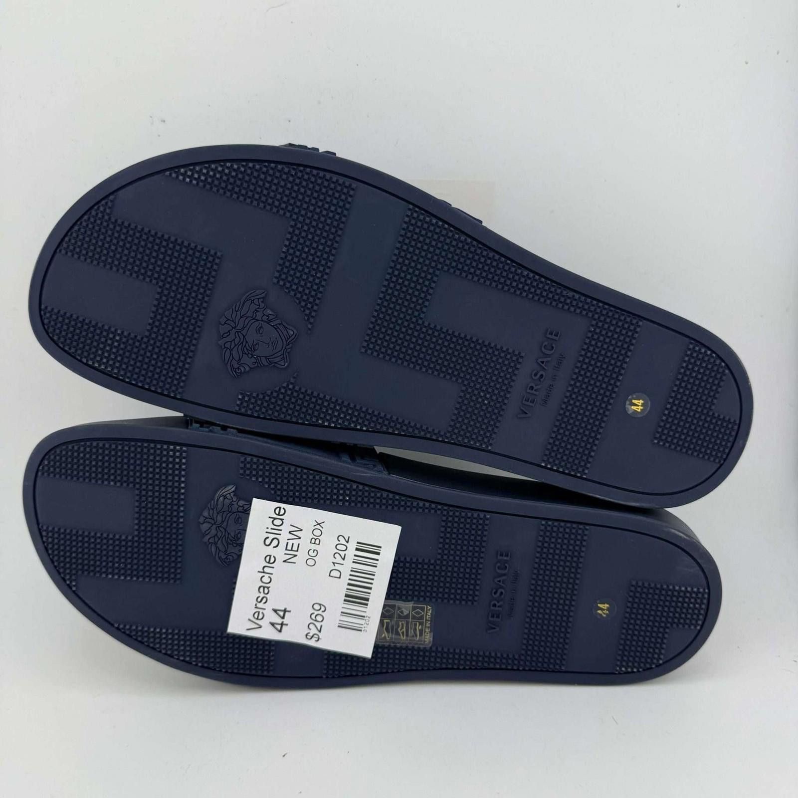 Versace Versace Slide Navy Sandals EU 44 New Size US 11 / EU 44 - 7 Thumbnail