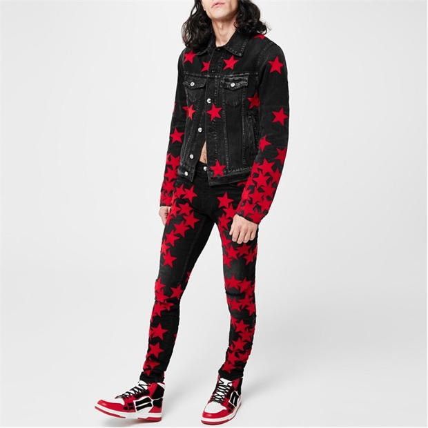 Amiri NEW AUTHENTIC AMIRI SKEL RED/BLACK/WHITE SKELETON HI TOPS 42 Size US 9 / EU 42 - 7 Thumbnail