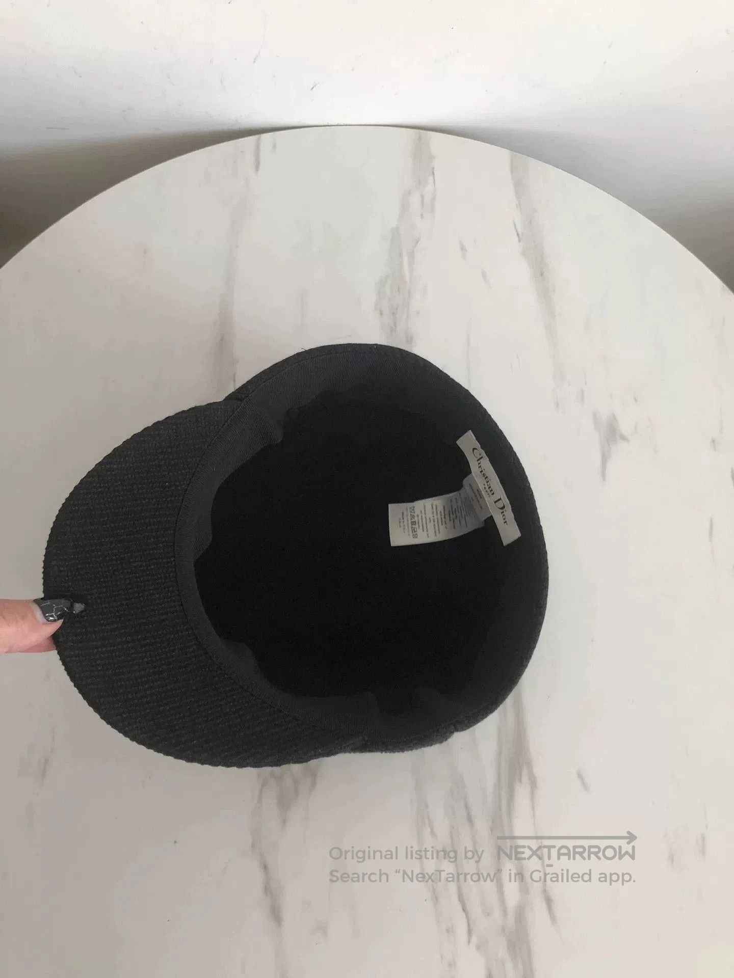Dior Dior Black Newsboy Cap with Logo. Size ONE SIZE - 4 Thumbnail