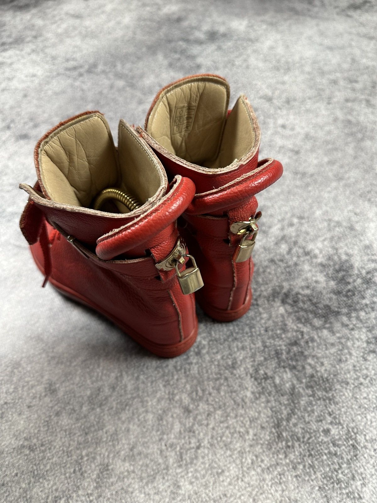 Vintage Y2K Vintage Leather Red High Sneakers Streetwear Opium Vamp Size US 6 / IT 36 - 3 Thumbnail