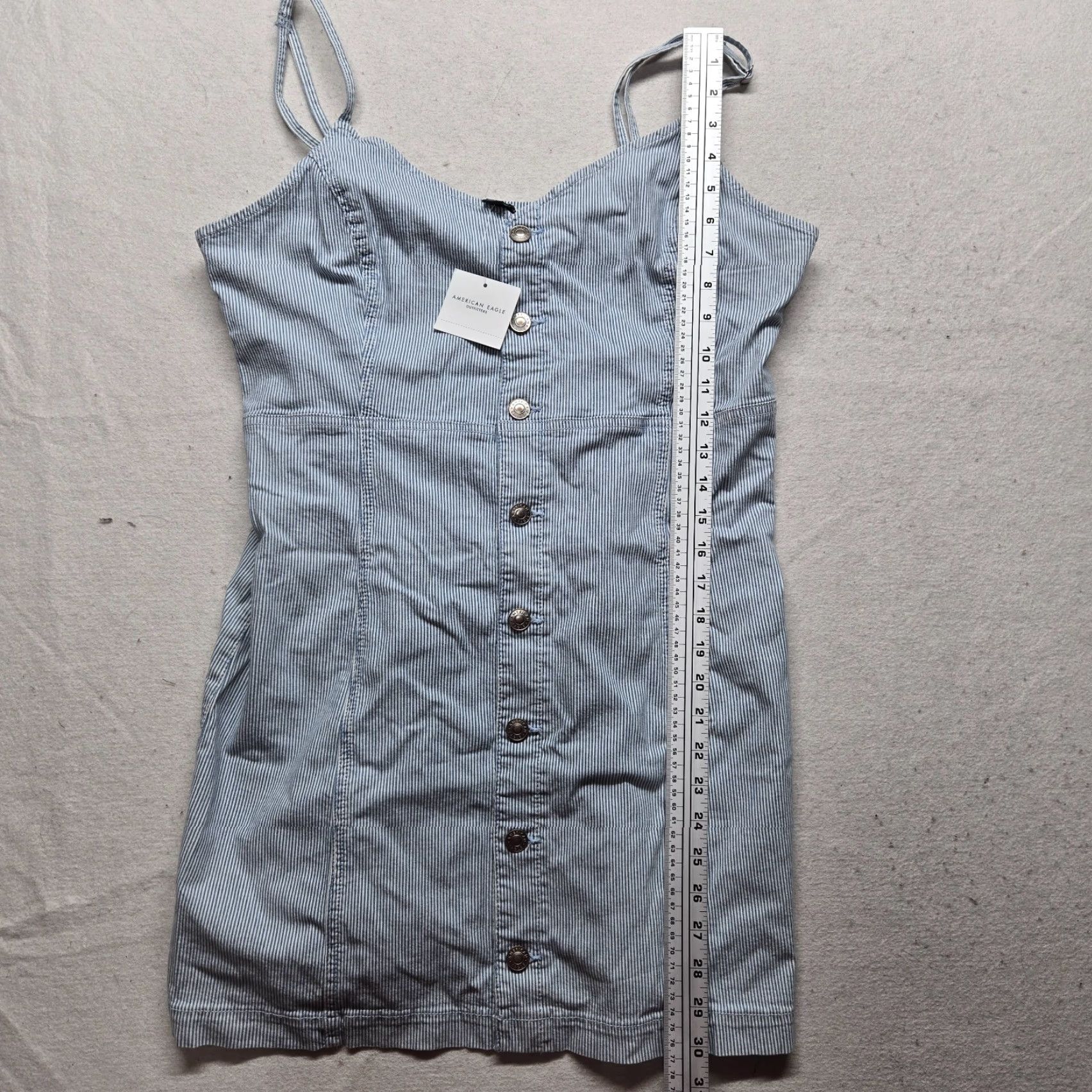 American Eagle Outfitters American Eagle Outfitters Tank Women M Blue Striped V-Neck Spaghetti Strap Sleeveless Jersey Polyester Rayon Casual Summer Colorful Womens Size M / US 6-8 / IT 42-44 - 6 Thumbnail