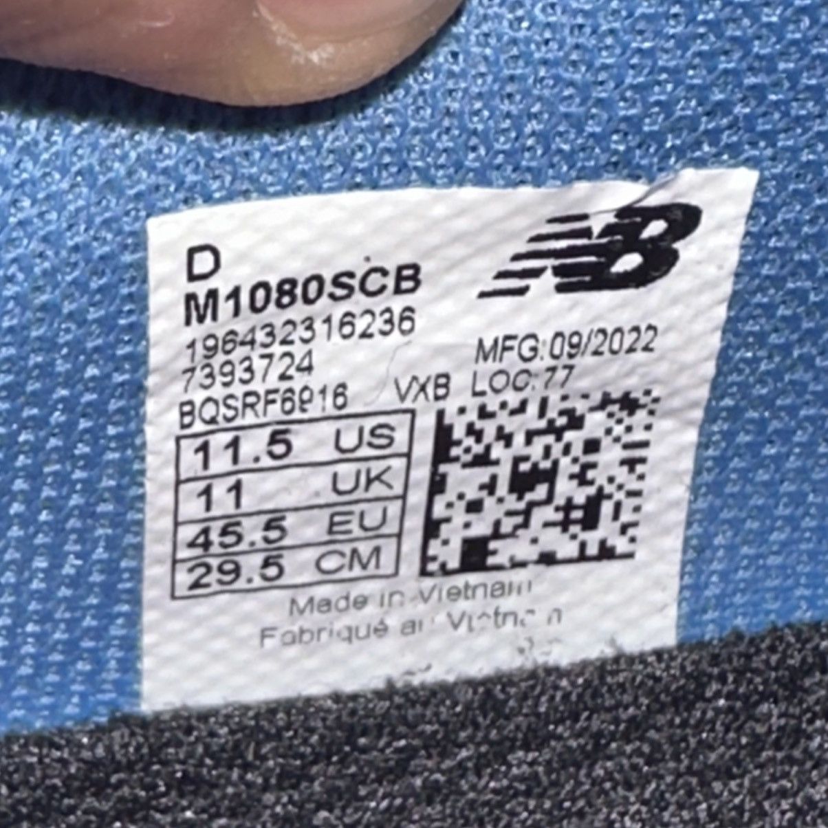New Balance Size 11.5 - New Balance X 1080 Blue Unlaced M1080SCB Size US 11.5 / EU 44-45 - 6 Thumbnail