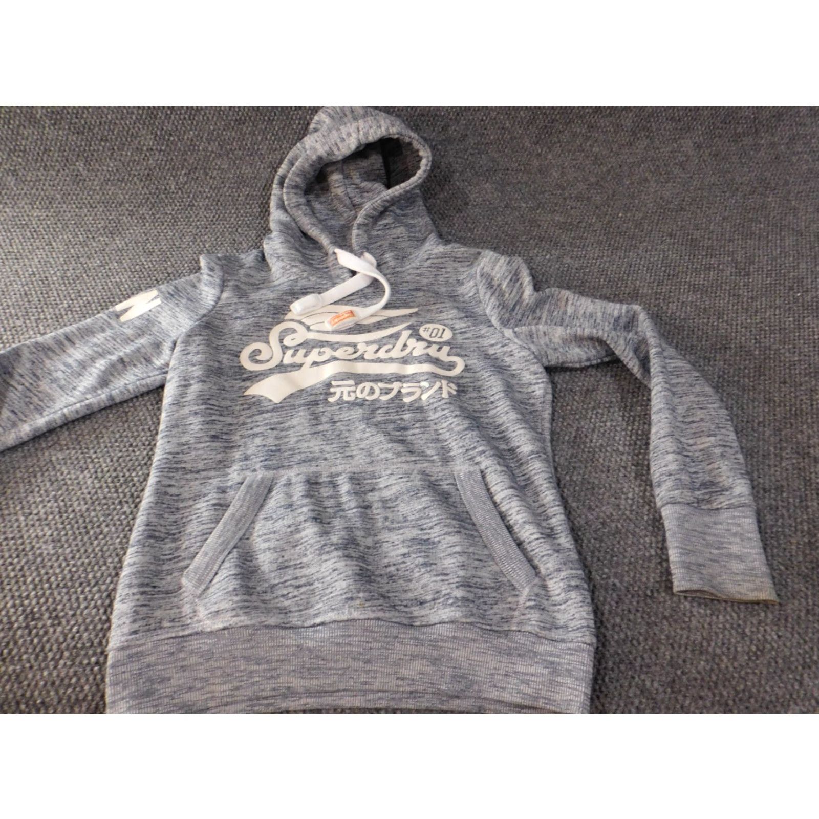 Superdry Superdry Womens Hoodie Medium Blue pullover graphic sweatshirt classic stretch Size M / US 6-8 / IT 42-44 - 2 Thumbnail
