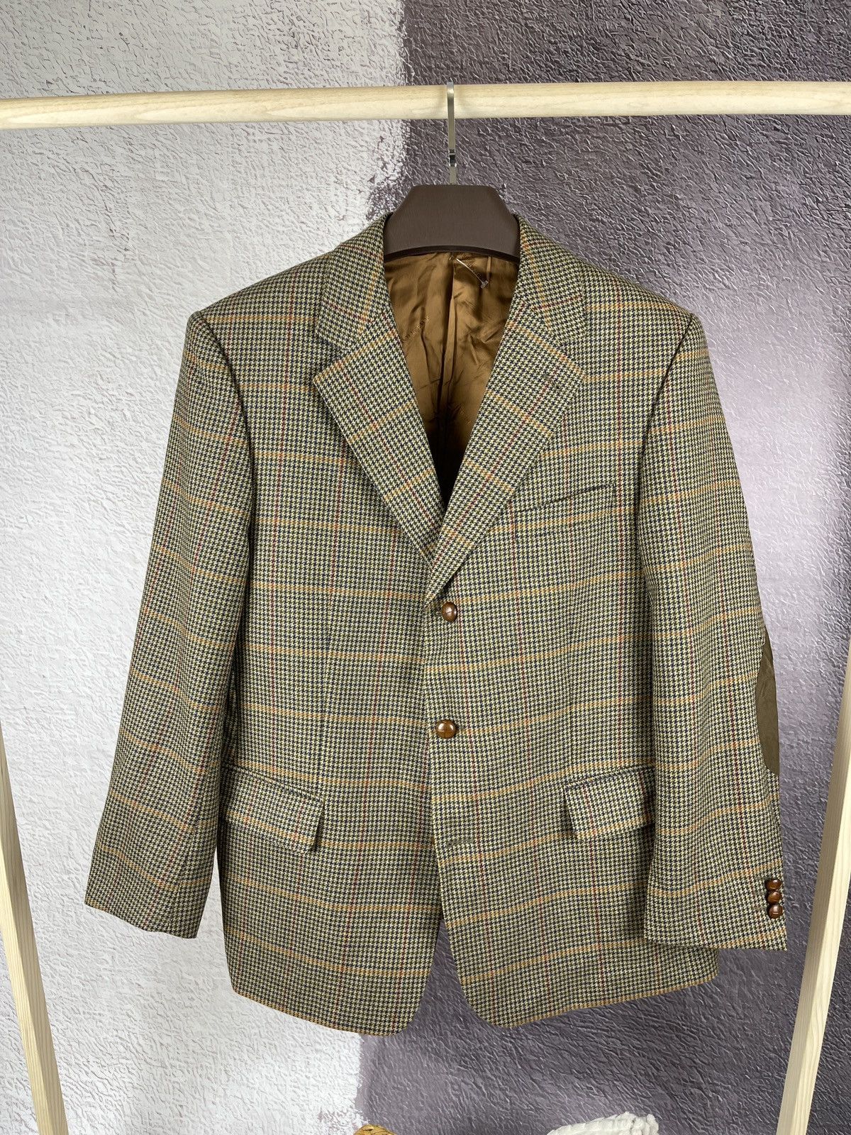 Burberry Burberry London luxury wool tweed Houndstooth blazer size 26 Size 46R - 4 Thumbnail