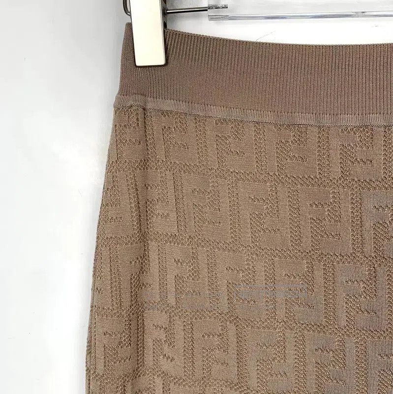 Fendi Fendi Brown Cotton Midi Skirt for Women . Size 23" - 3 Thumbnail