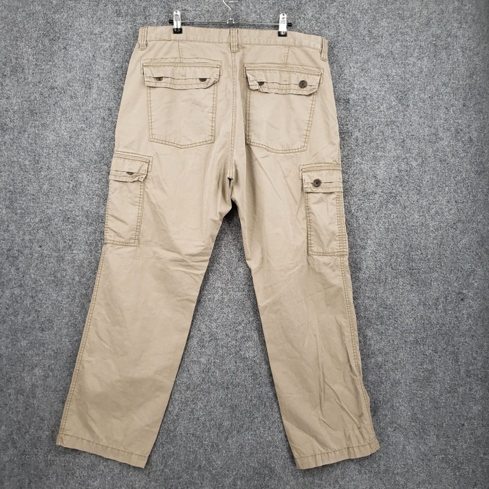 Banana Republic Banana Republic Pants Mens Cargo Utility Beige Straight Leg Flat Front 36x30 Size US 36 / EU 52 - 2 Thumbnail
