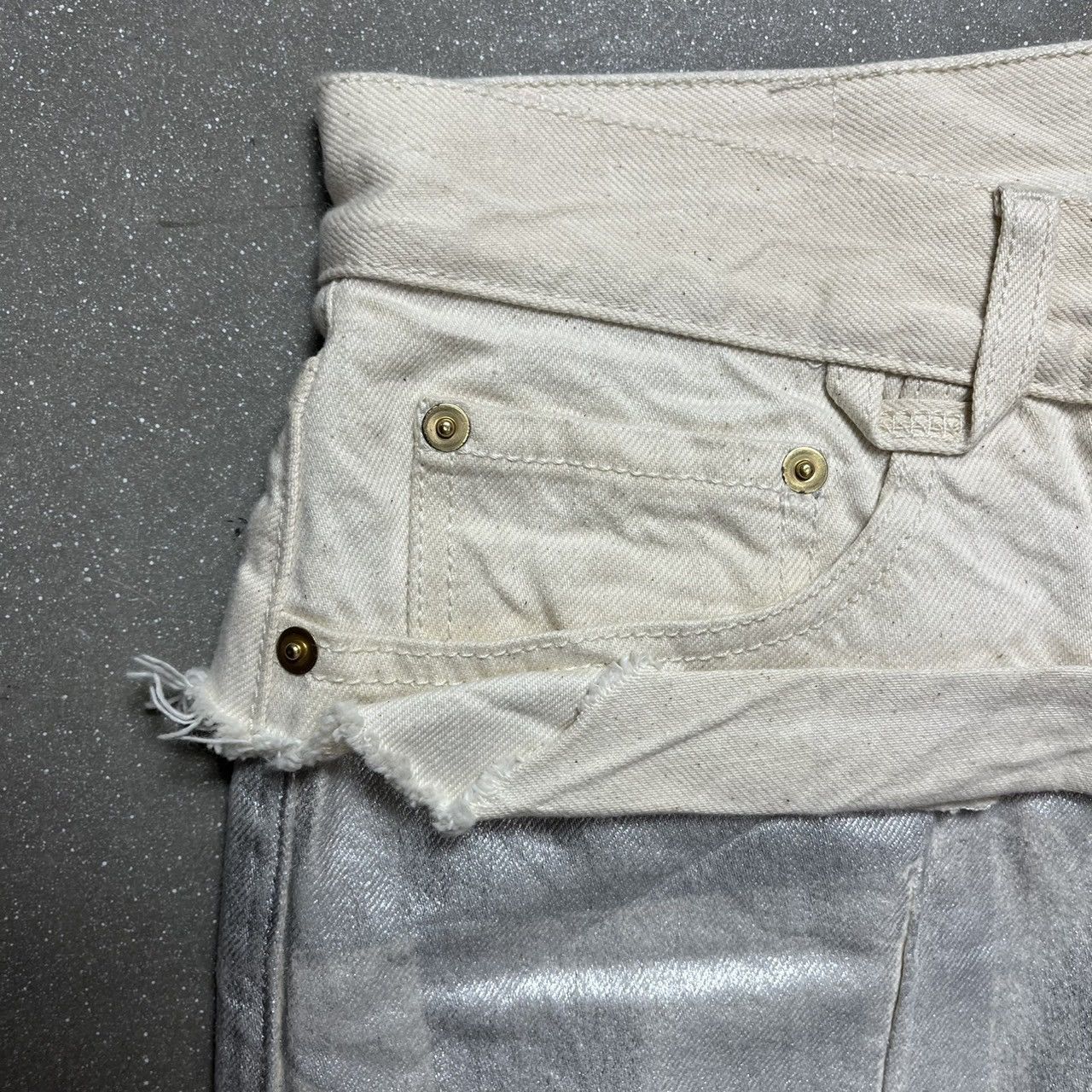 Jacquemus Jacquemus Silver Metallic Jeans Size 34" / US 12 / IT 48 - 5 Thumbnail